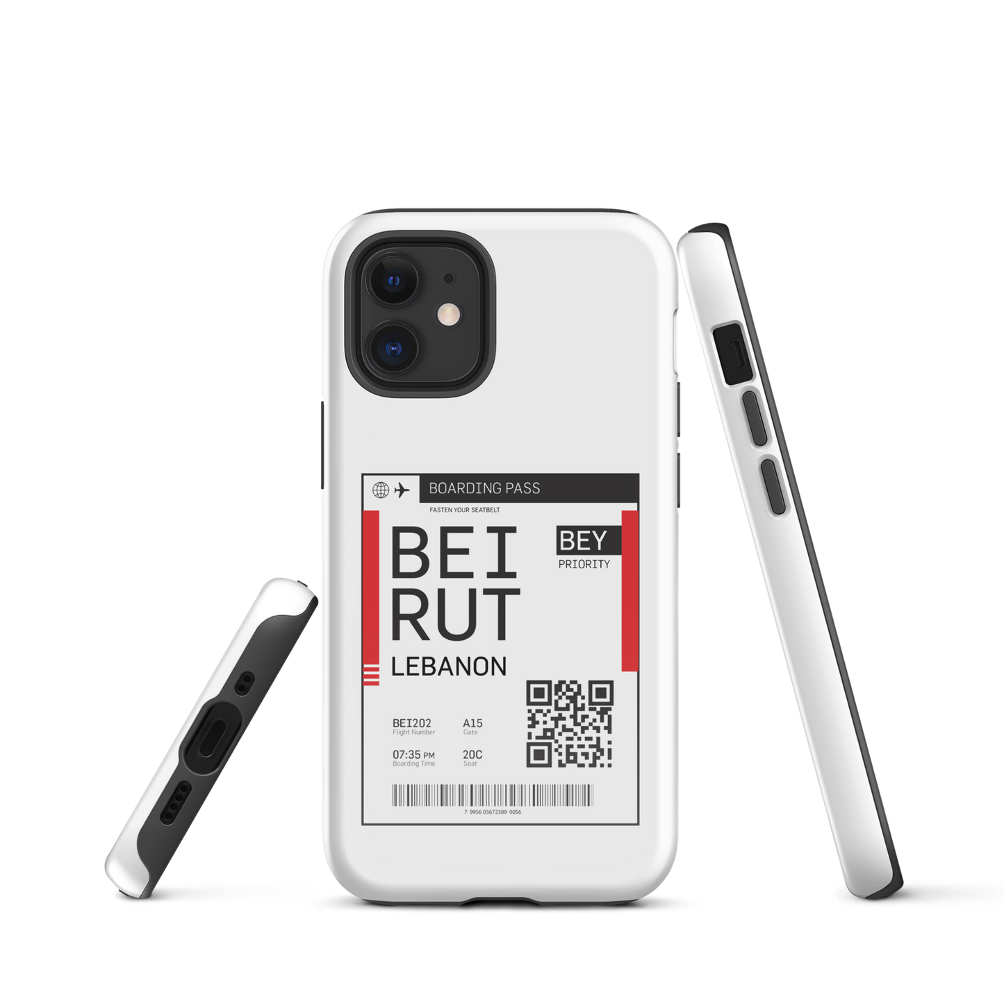 Lebanon Beirut Boarding Pass Tough iPhone Case