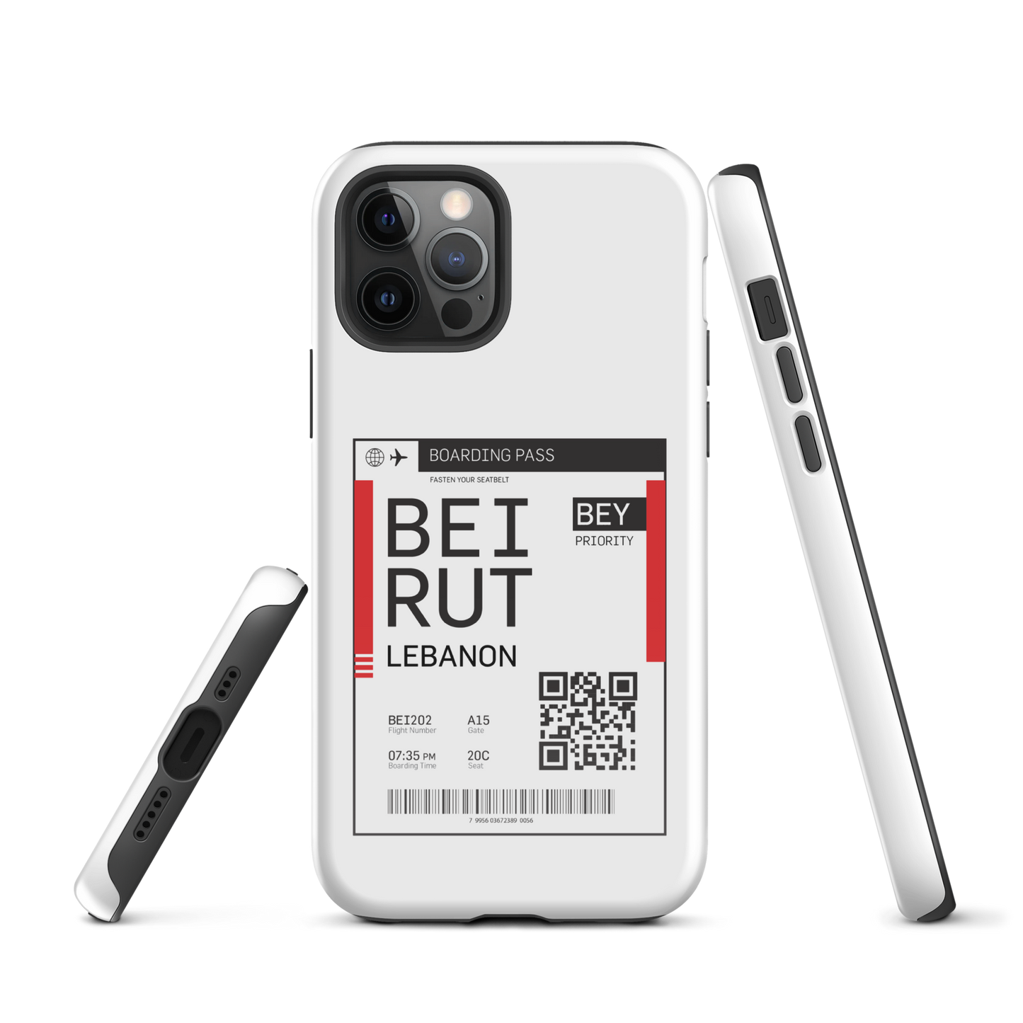 Lebanon Beirut Boarding Pass Tough iPhone Case