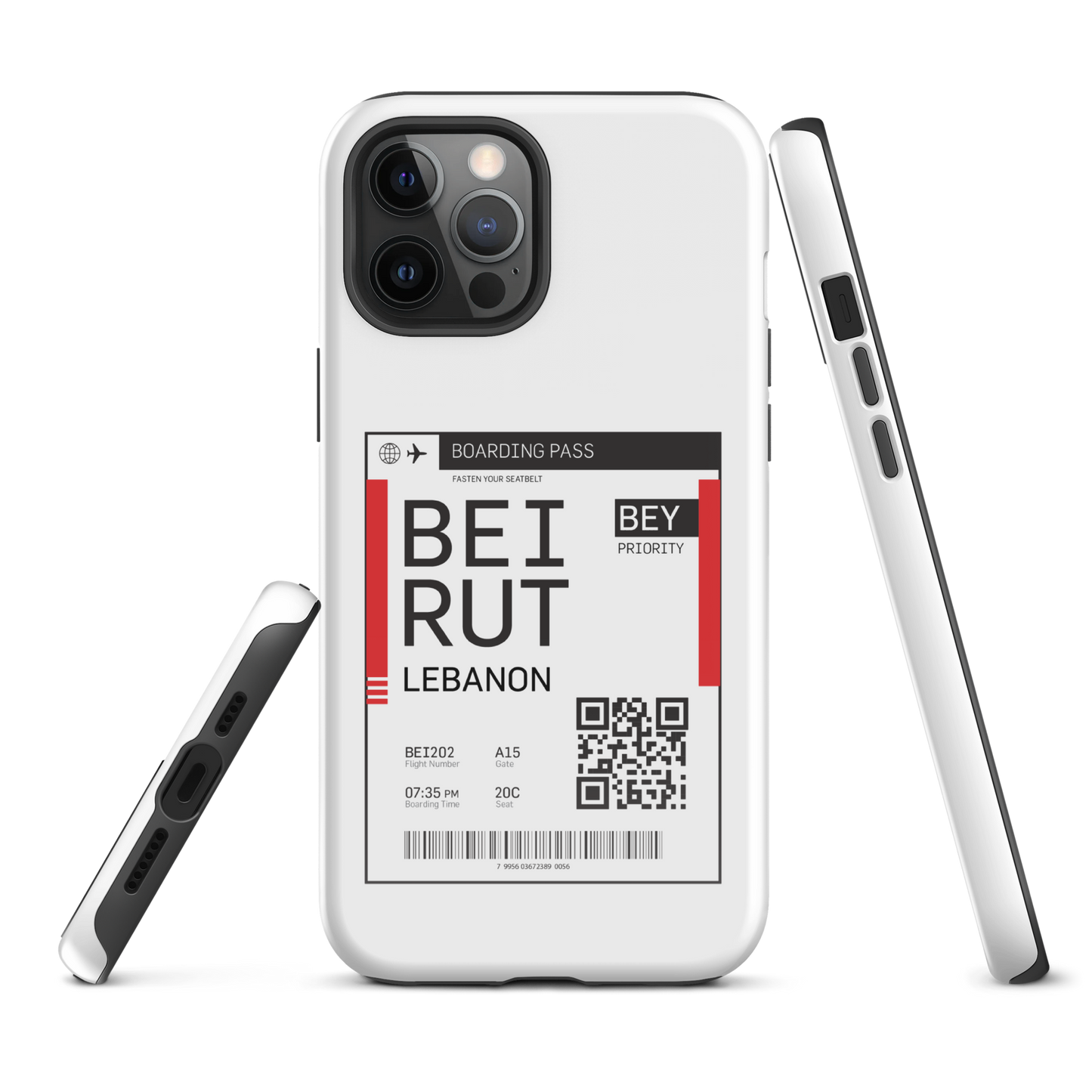 Lebanon Beirut Boarding Pass Tough iPhone Case