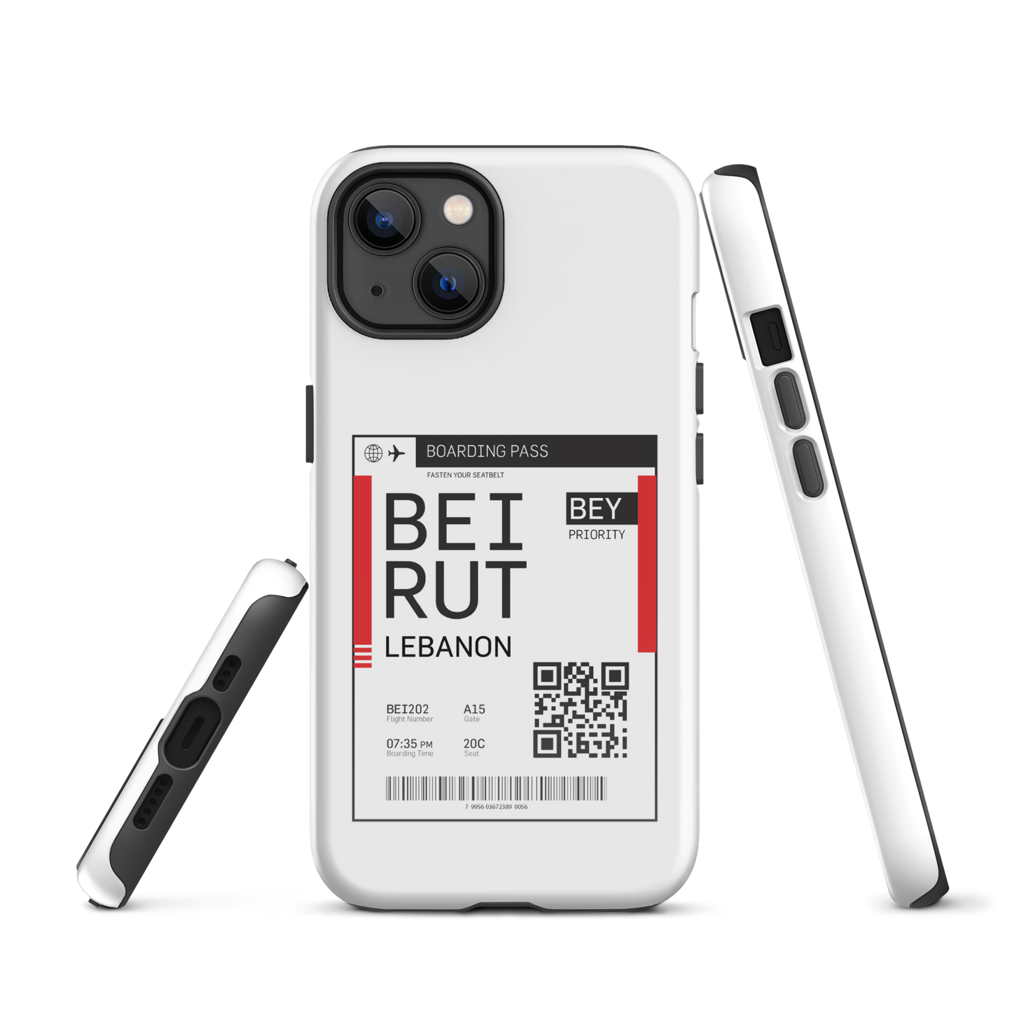 Lebanon Beirut Boarding Pass Tough iPhone Case