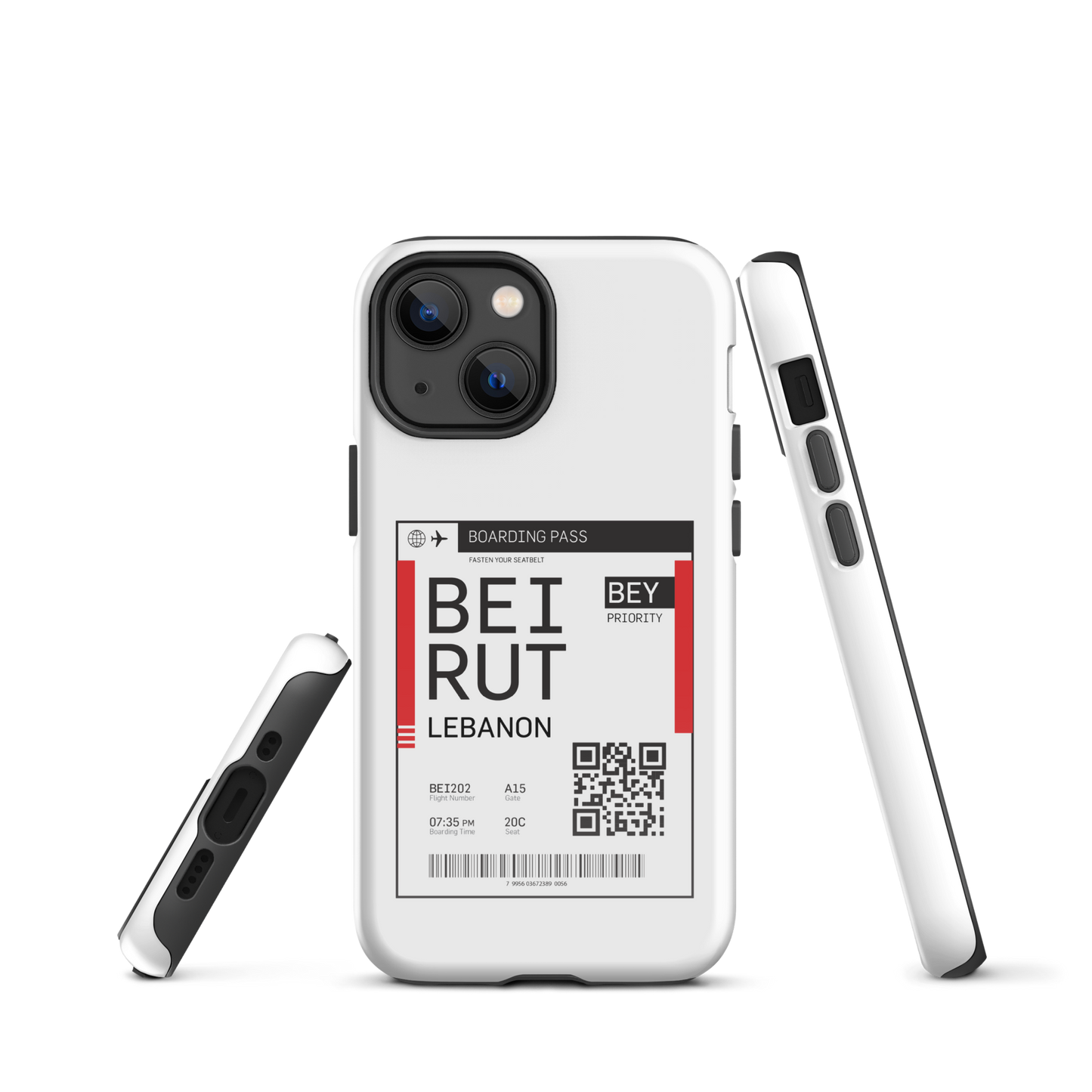 Lebanon Beirut Boarding Pass Tough iPhone Case