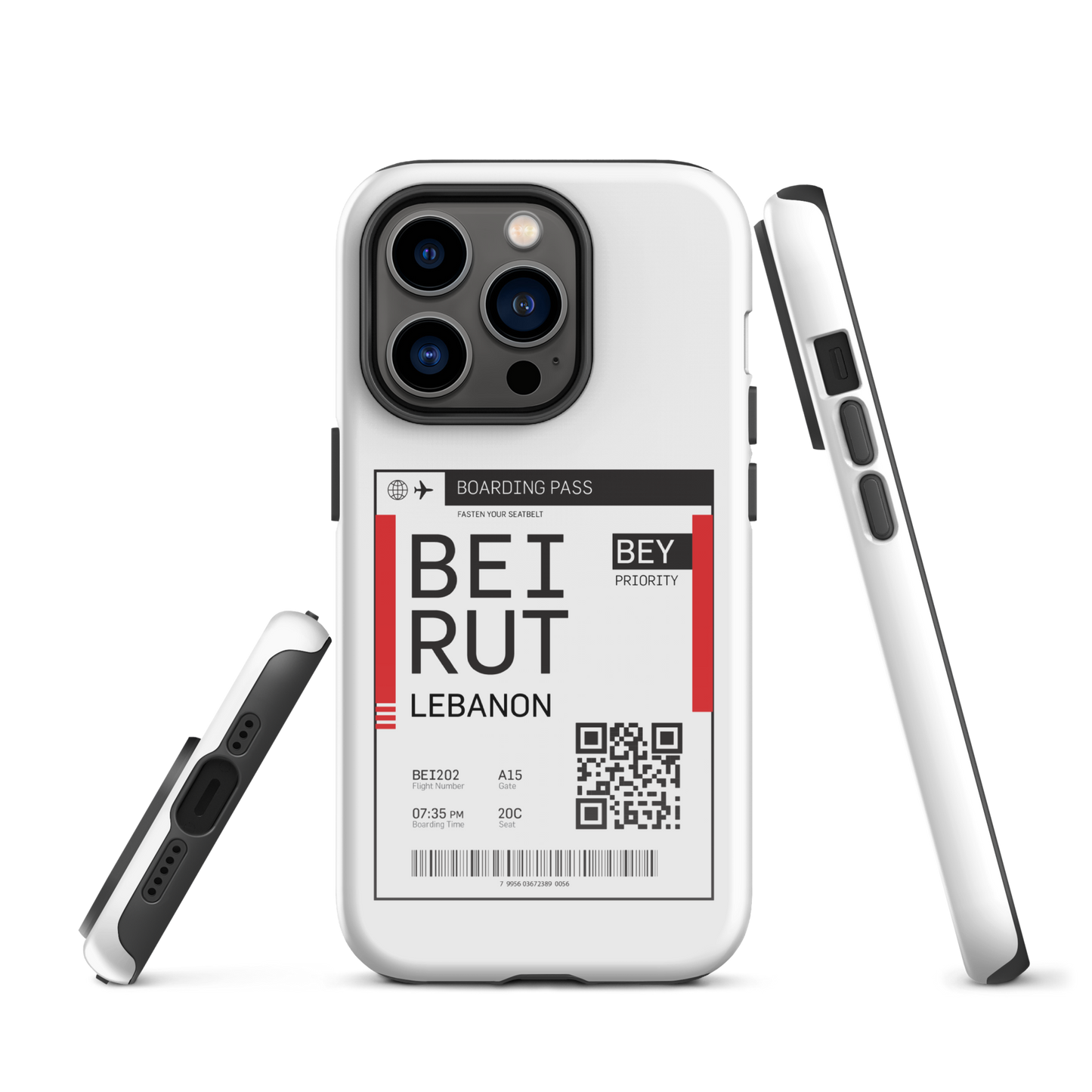 Lebanon Beirut Boarding Pass Tough iPhone Case
