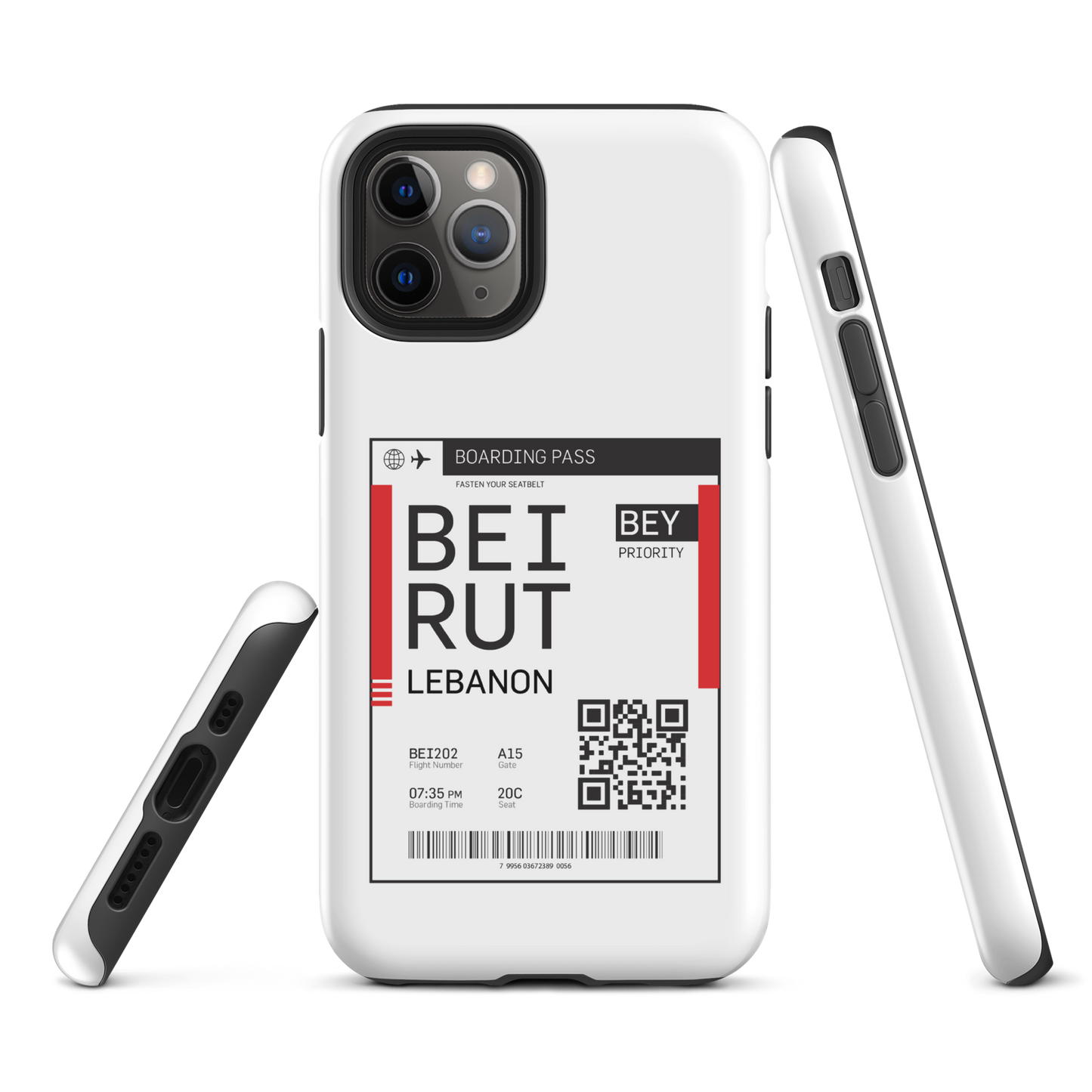 Lebanon Beirut Boarding Pass Tough iPhone Case