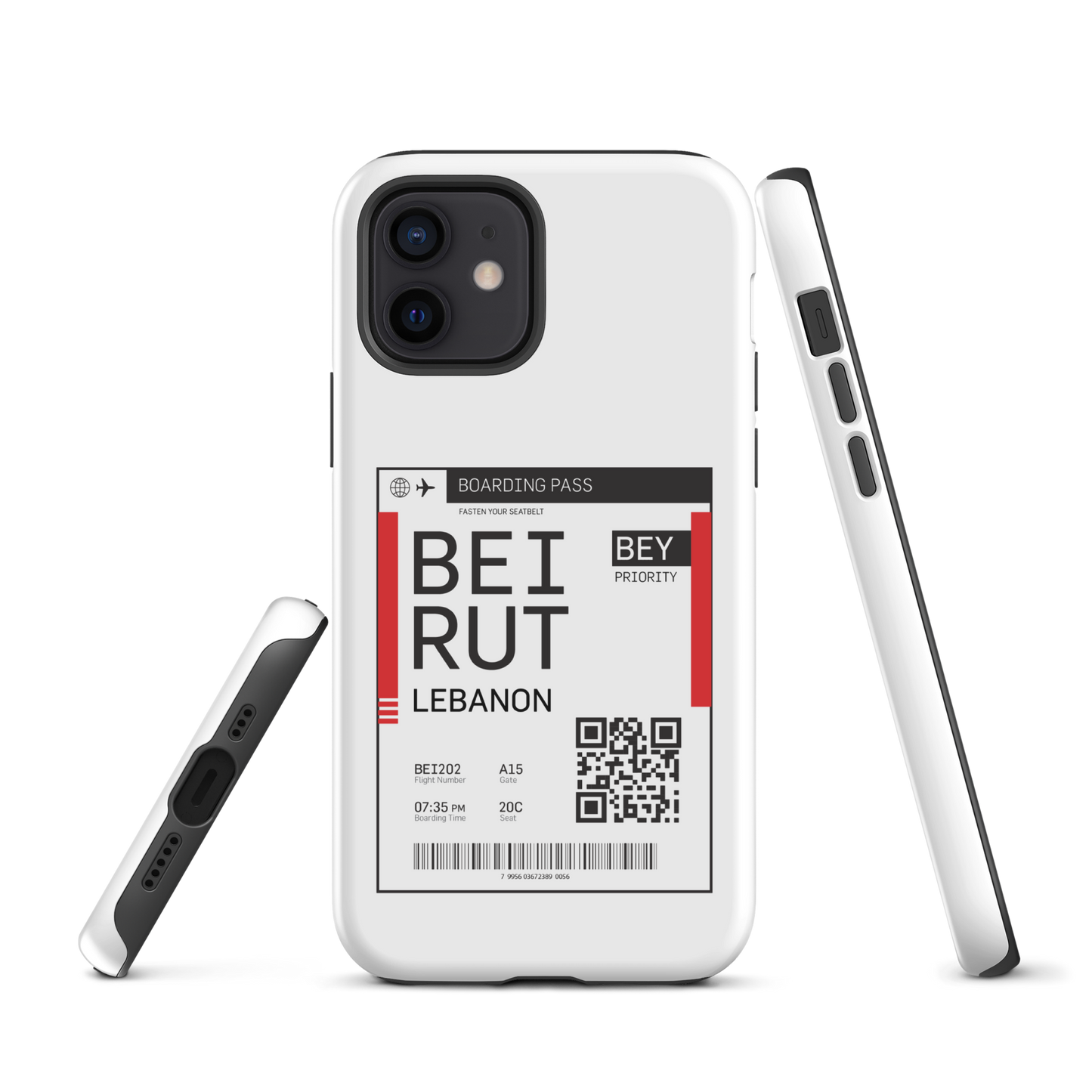 Lebanon Beirut Boarding Pass Tough iPhone Case