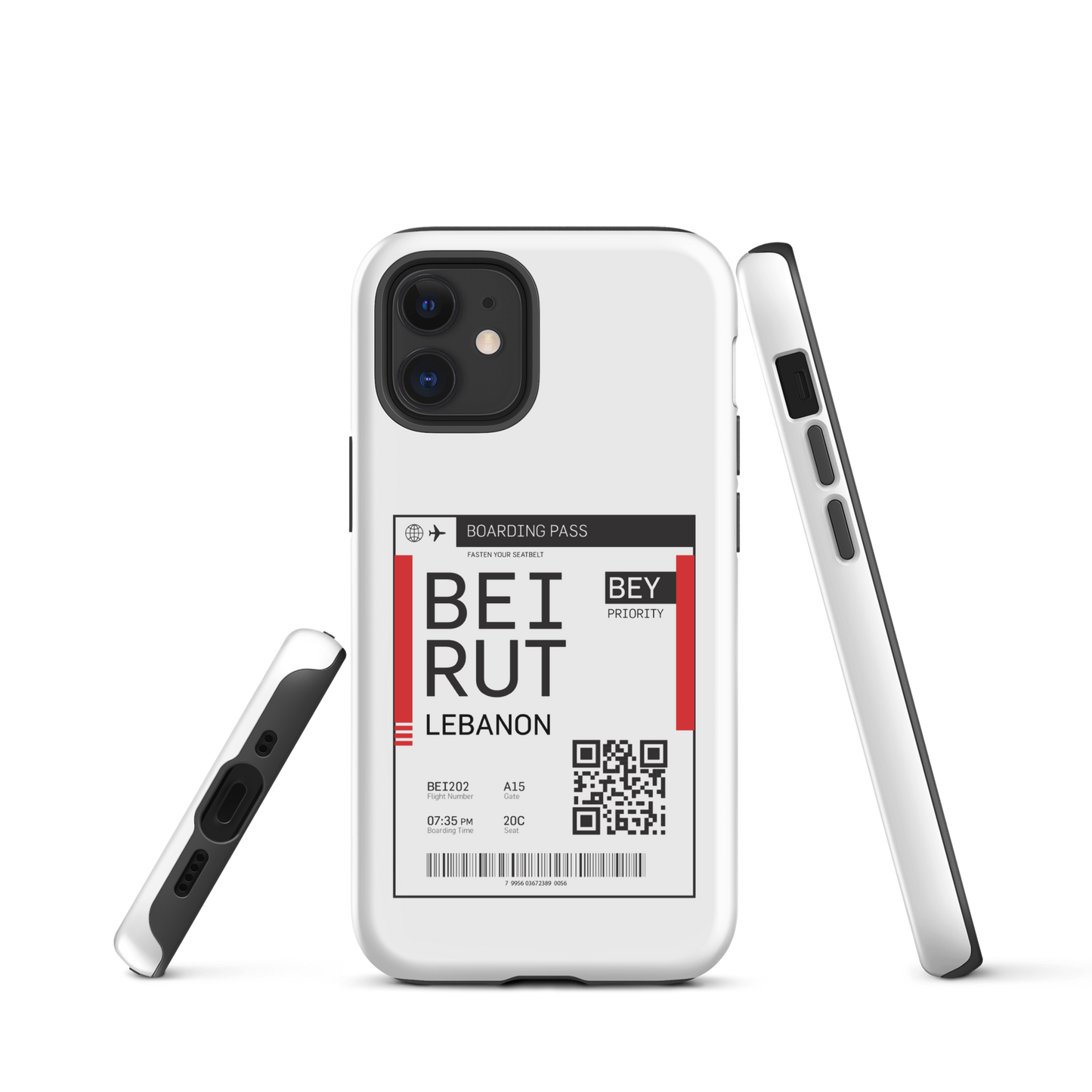 Lebanon Beirut Boarding Pass Tough iPhone Case