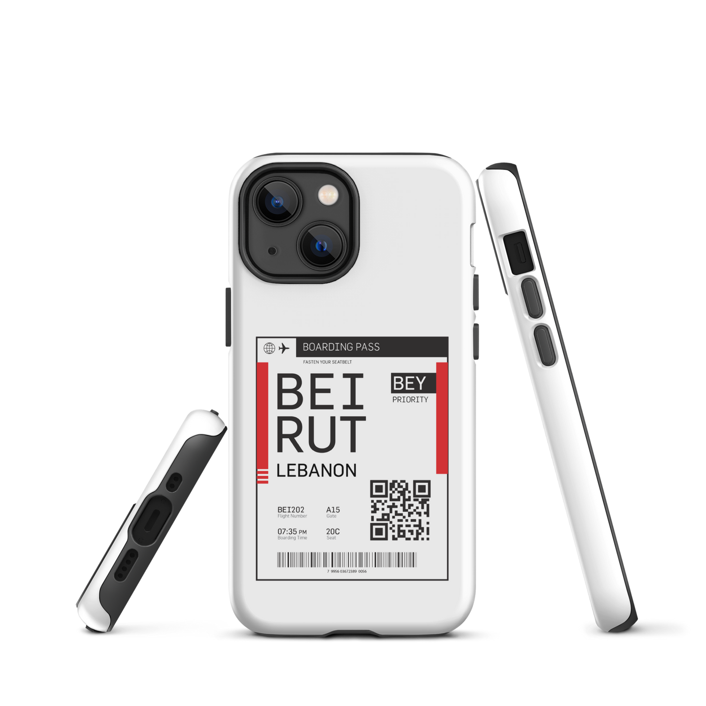 Lebanon Beirut Boarding Pass Tough iPhone Case