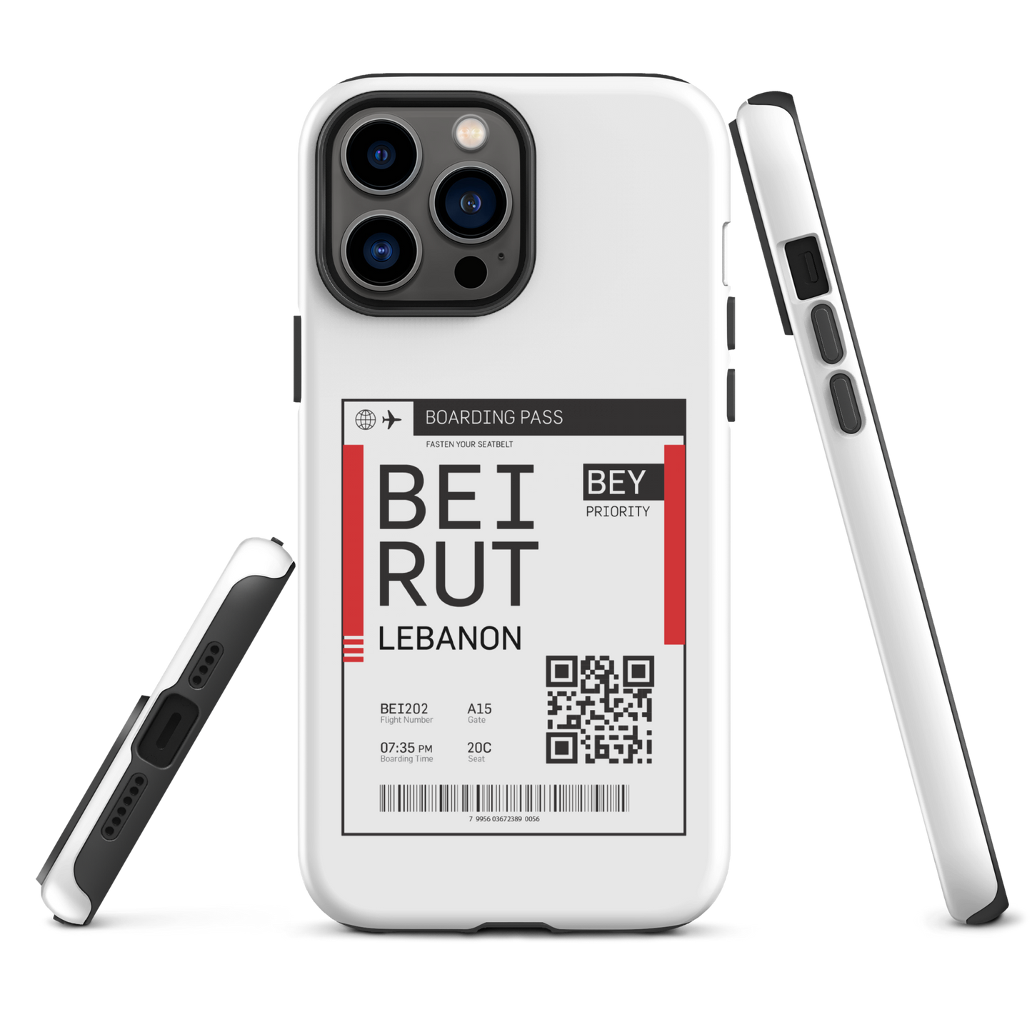 Lebanon Beirut Boarding Pass Tough iPhone Case