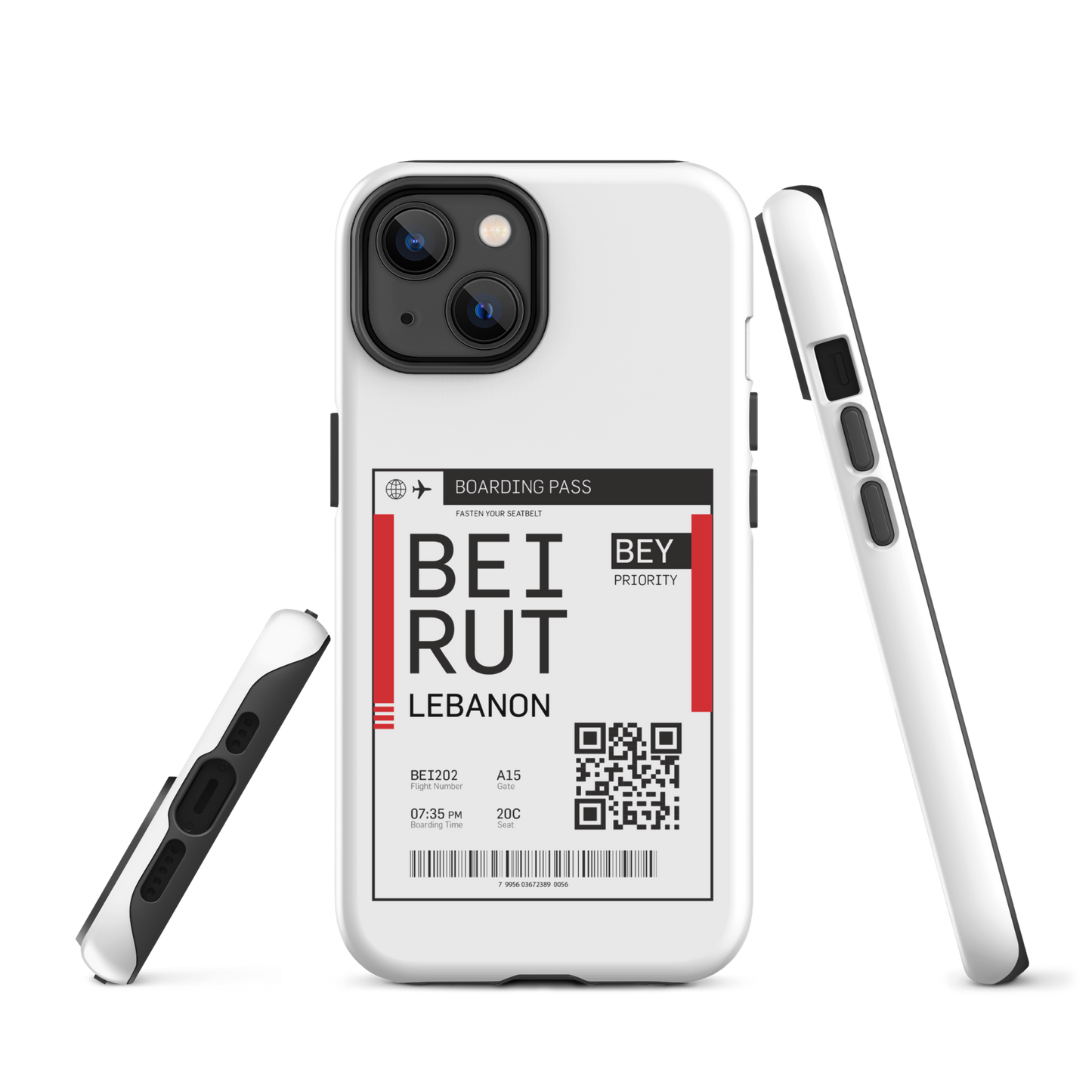 Lebanon Beirut Boarding Pass Tough iPhone Case