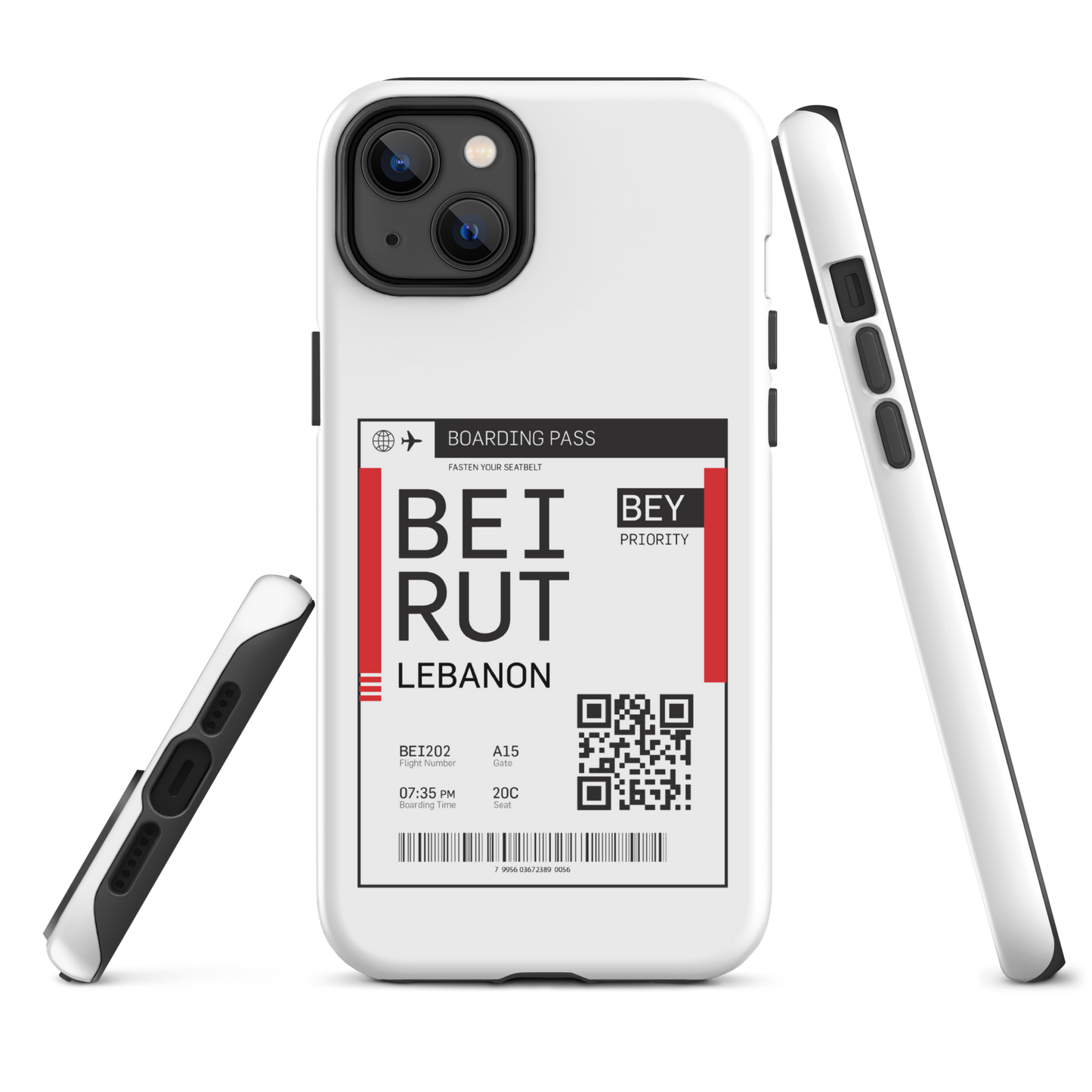 Lebanon Beirut Boarding Pass Tough iPhone Case