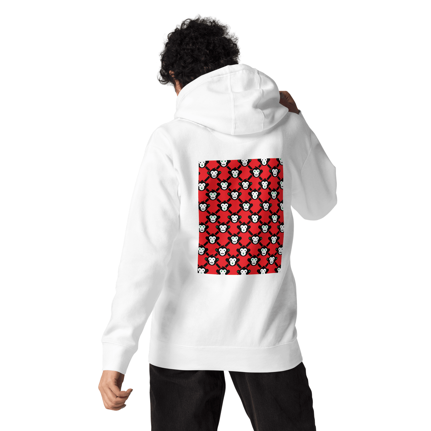 3 Monkeys Palestinian Unisex White Hoodie
