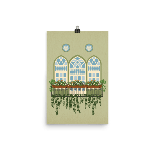 Green Lebanese Windows Poster