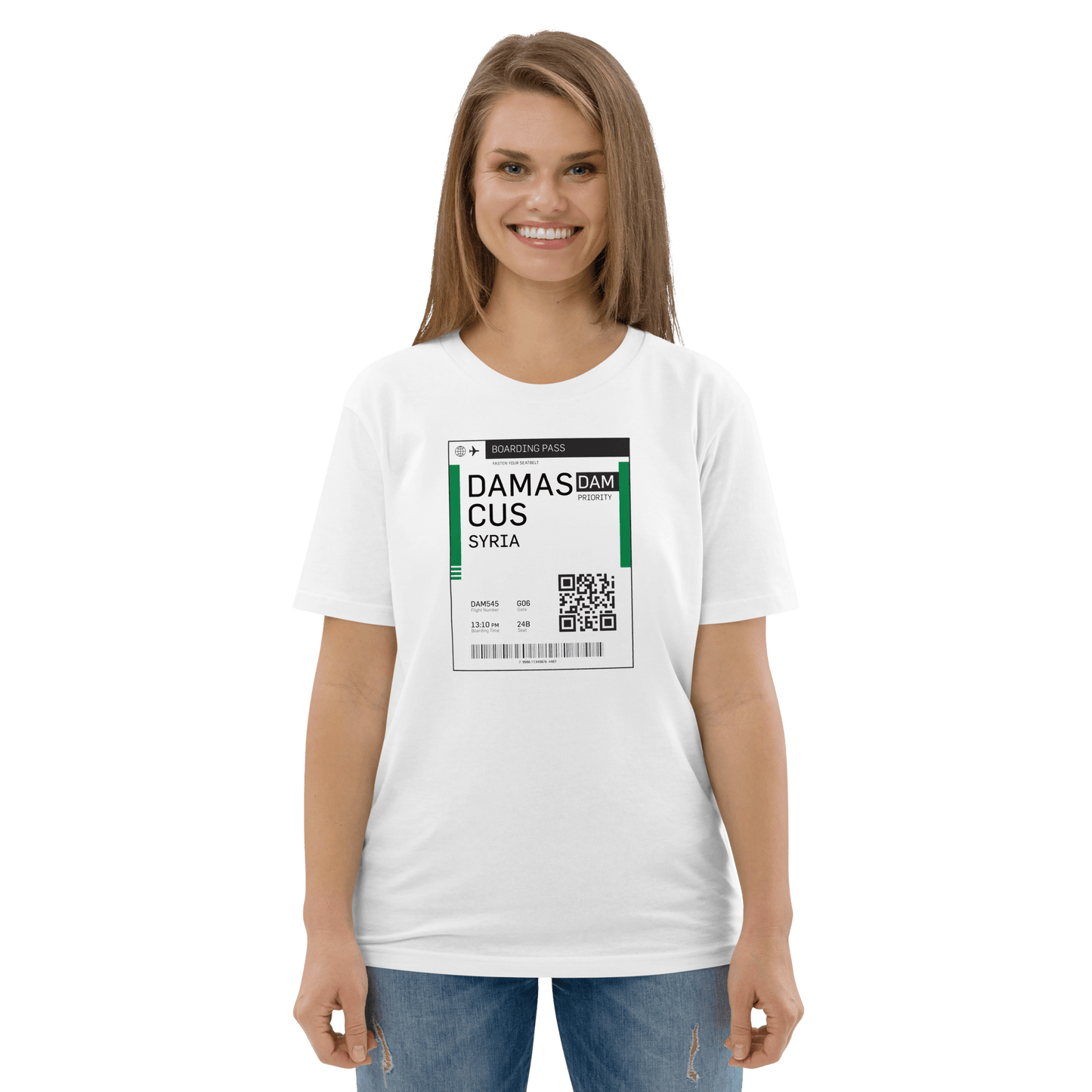 Syrian Damascus Boarding Pass Women Tshirt
