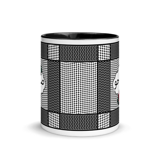 Palestinian Scarf with Flowers Sabaho Mug