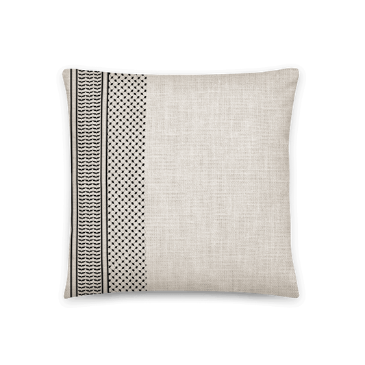 Palestinian Kuffieh Stripe Biege Cushion