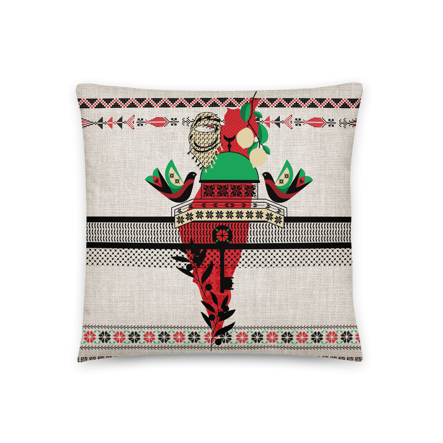 Palestinian Map Patterns Cushion