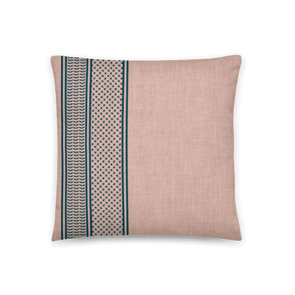 Palestinian Kuffieh Stripe Pink Cushion