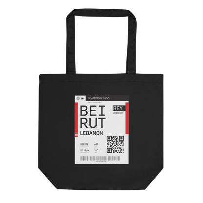 Carte d'embarquement libanaise de Beyrouth Tote bag