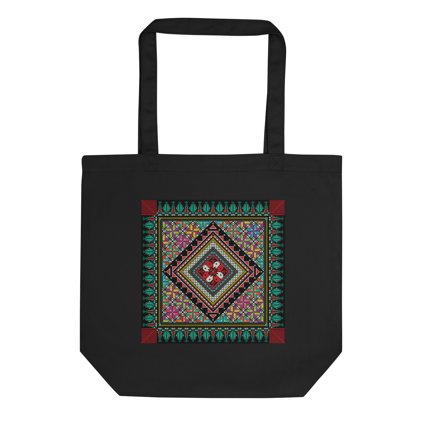 Palestinian Colorful Tatreez Tote Bag