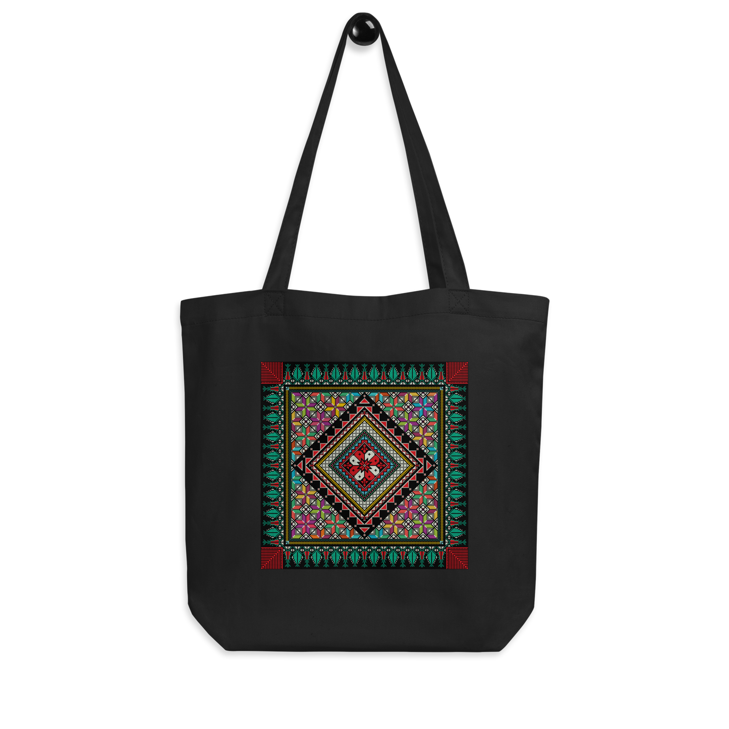 Palestinian Colorful Tatreez Tote Bag