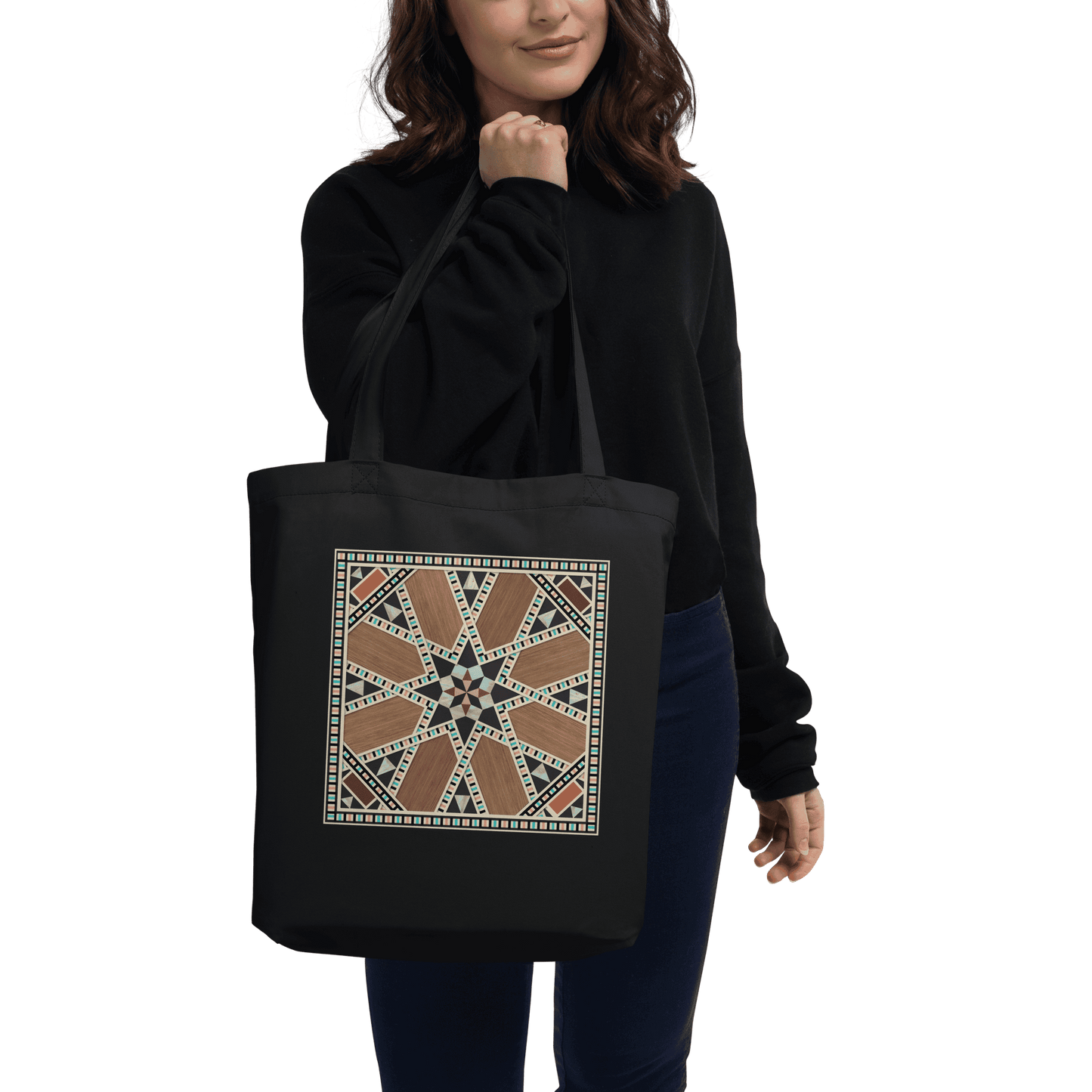 Syrian Mosaic Arabesque Tote Bag