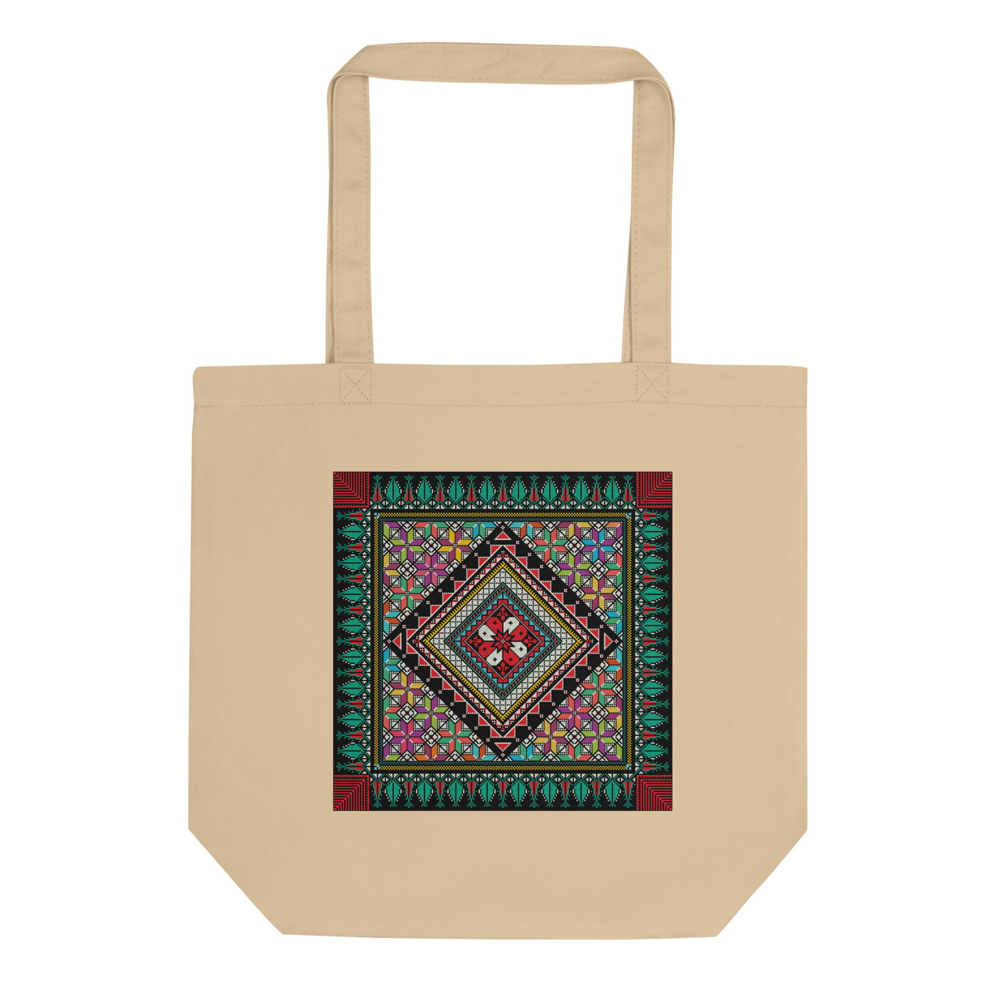 Palestinian Colorful Tatreez Tote Bag