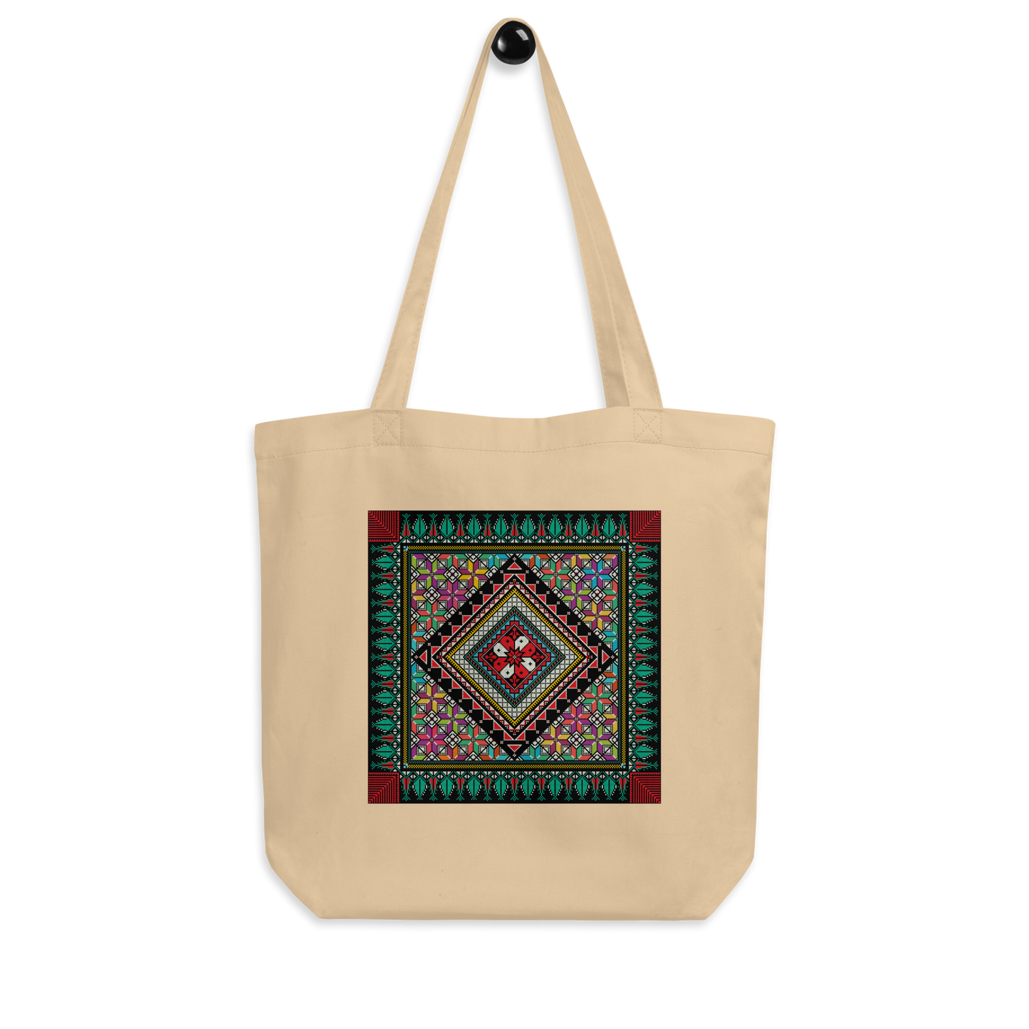 Palestinian Colorful Tatreez Tote Bag