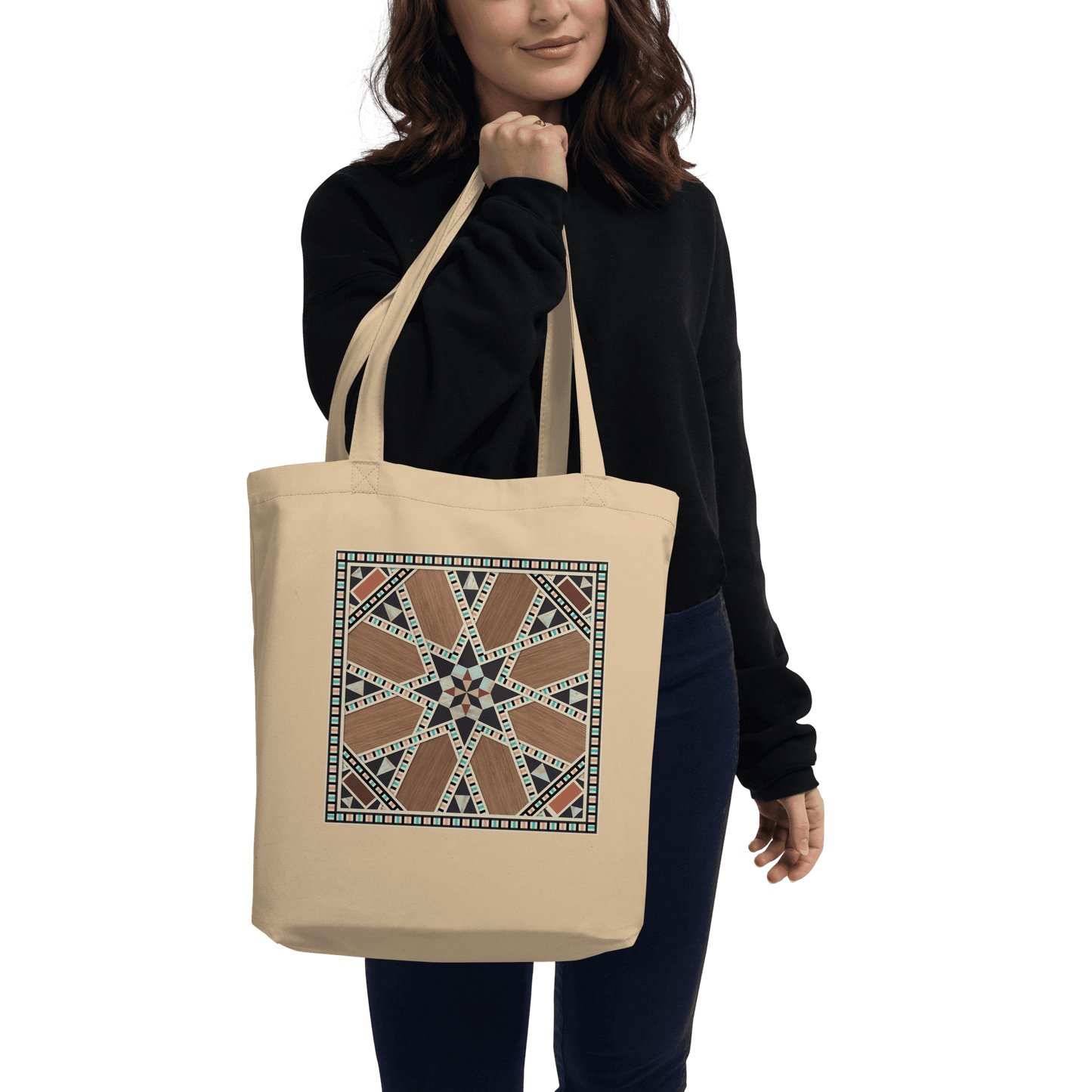 Syrian Mosaic Arabesque Tote Bag