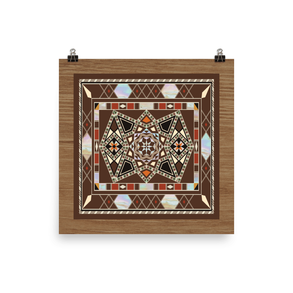 Syrian Tawlit Zahr Pattern Poster