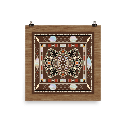 Syrian Tawlit Zahr Pattern Poster