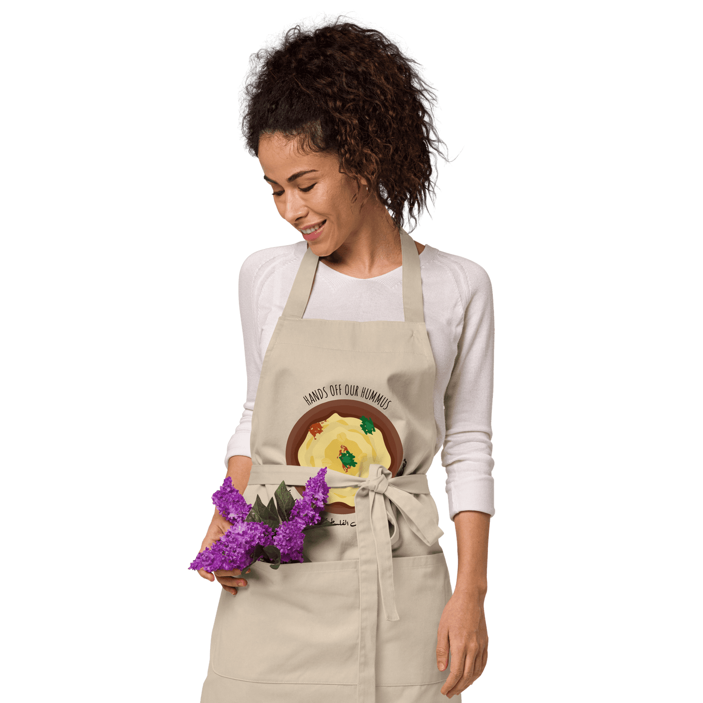 Hand Off Our Hummus Organic Cotton Apron