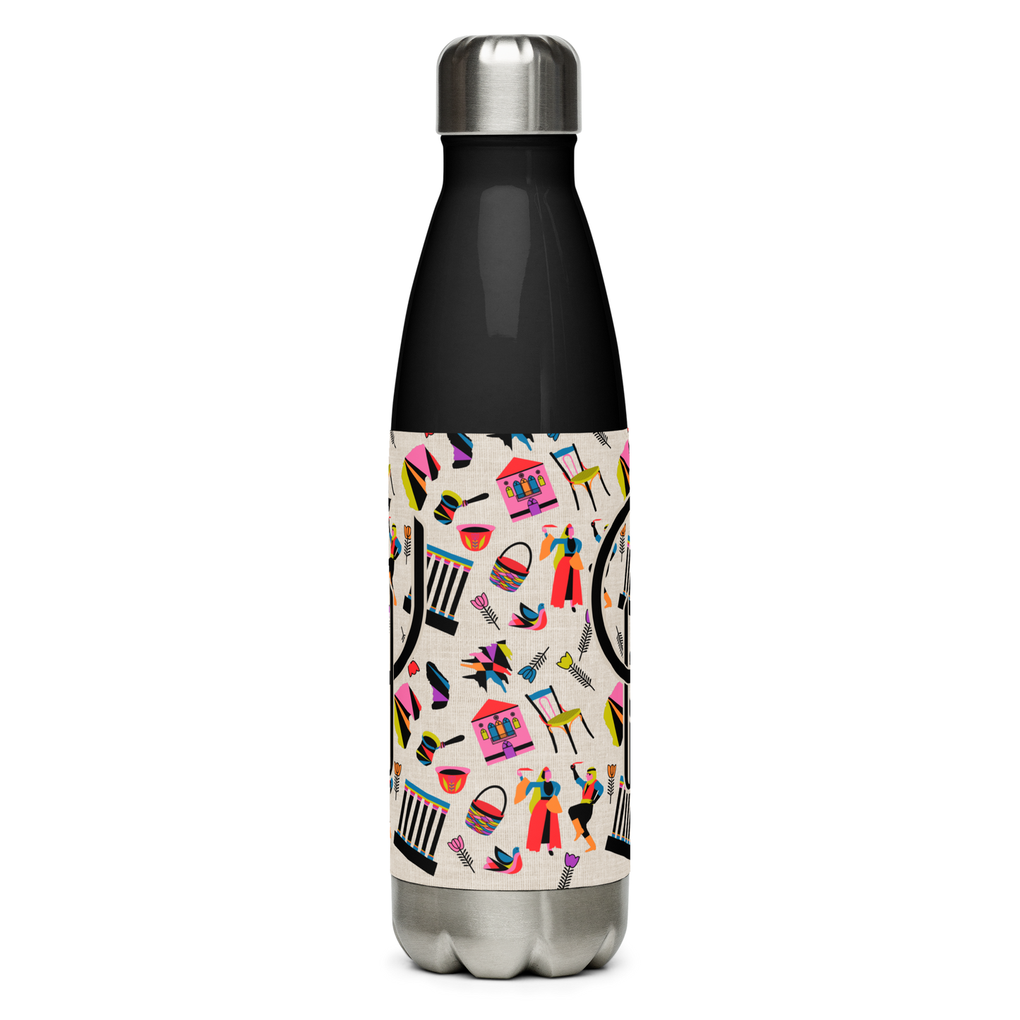 Lebanon Logo Heritage Pattern Water Bottle