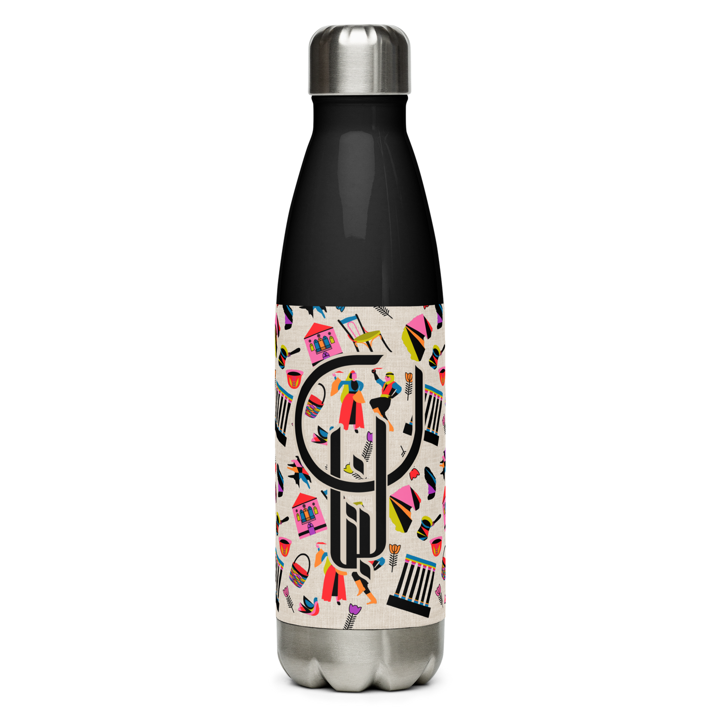 Lebanon Logo Heritage Pattern Water Bottle