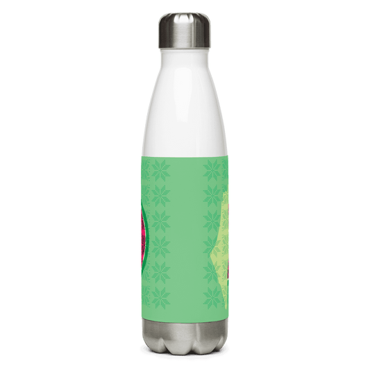 Palestine Watermelon Tatreez Map Water Bottle