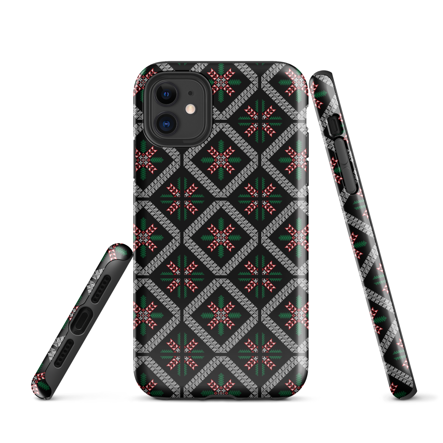 Coque et skin iPhone résistant au motif Tatriz palestinien