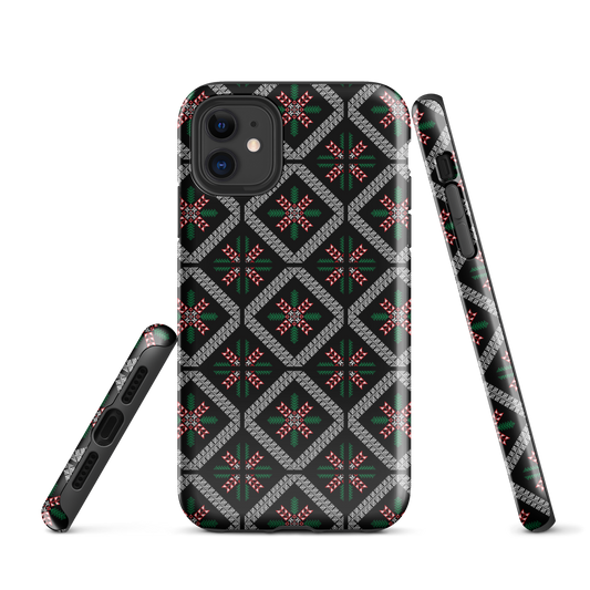 Coque et skin iPhone résistant au motif Tatriz palestinien