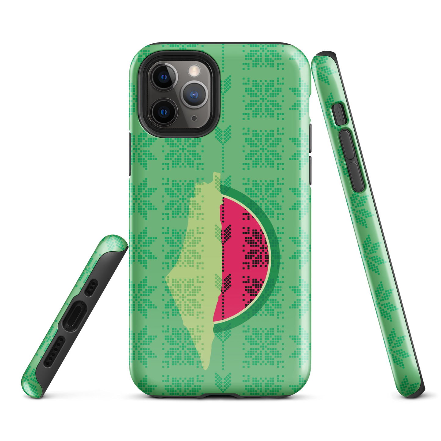 Palestine Map Watermelon Tatreez Tough iPhone Case