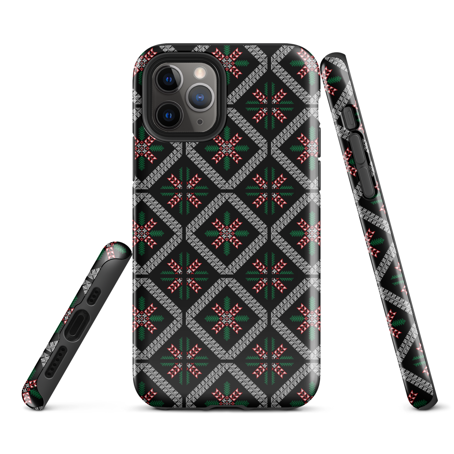 Coque et skin iPhone résistant au motif Tatriz palestinien