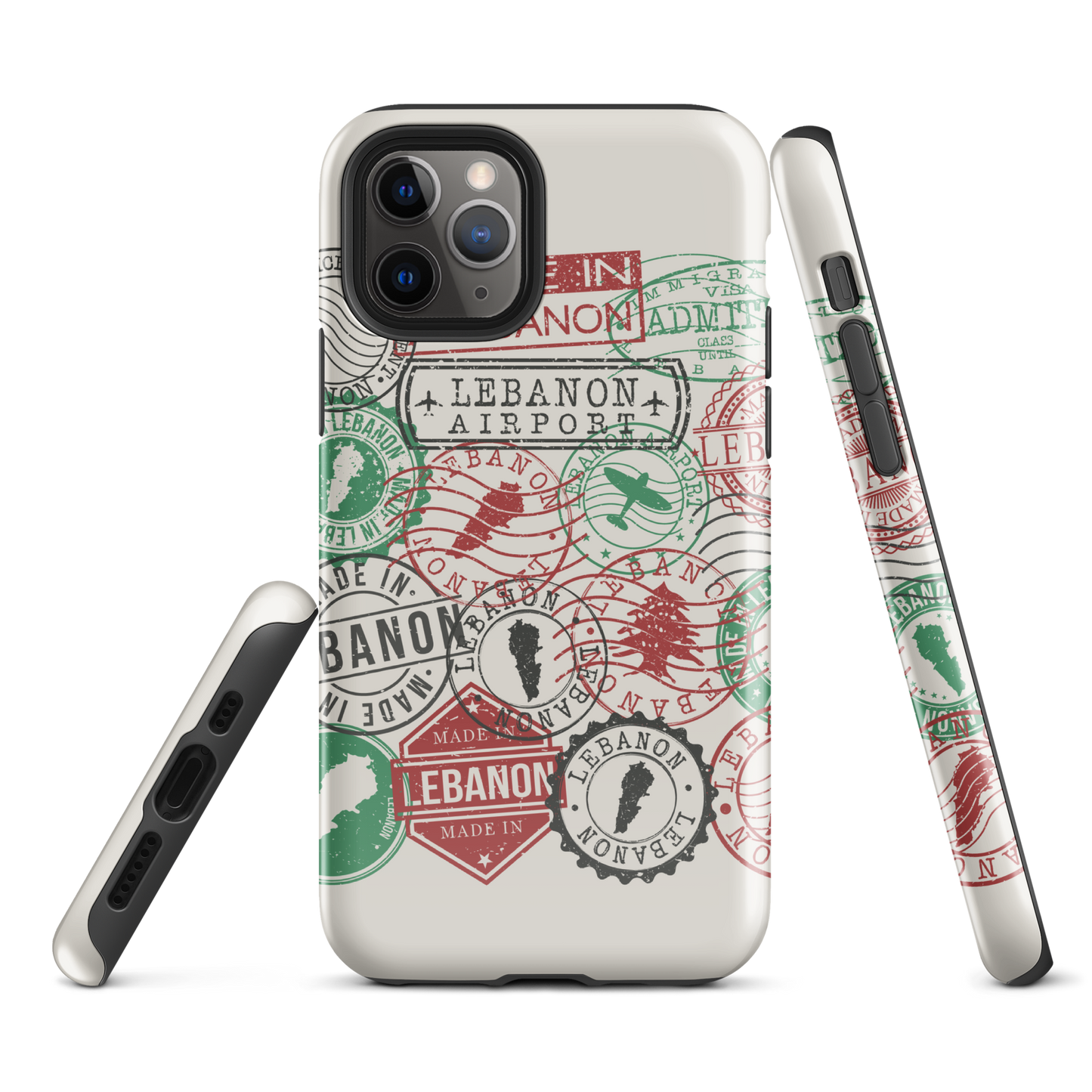 Lebanon Travel Stamps Tough iPhone Case