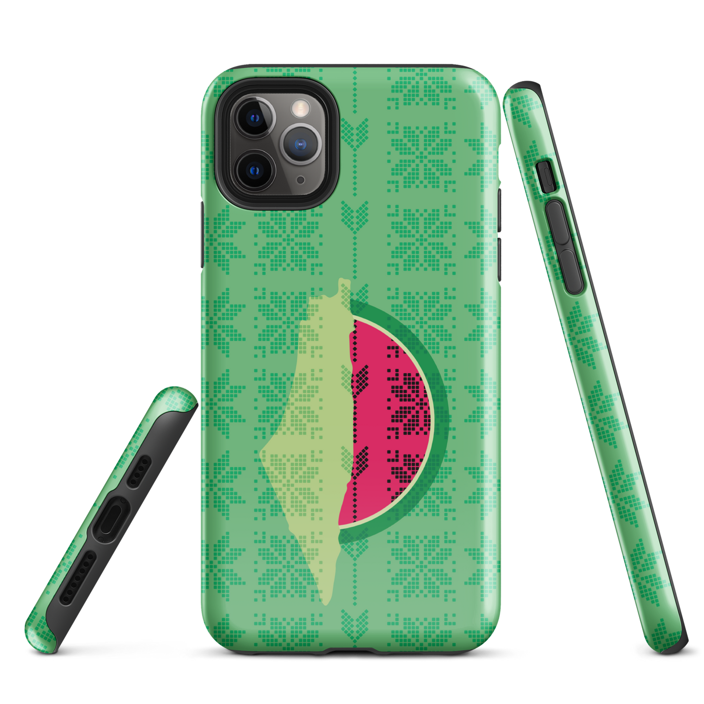 Palestine Map Watermelon Tatreez Tough iPhone Case