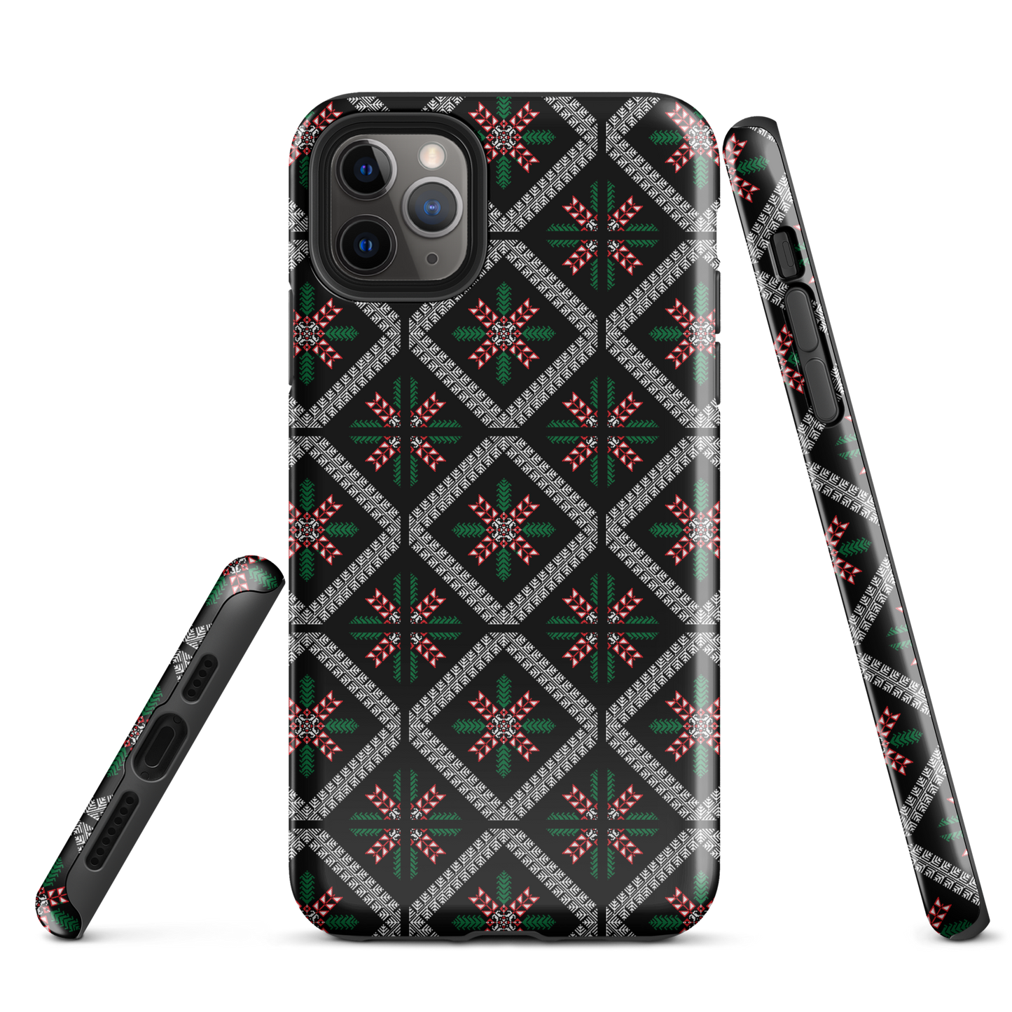 Coque et skin iPhone résistant au motif Tatriz palestinien