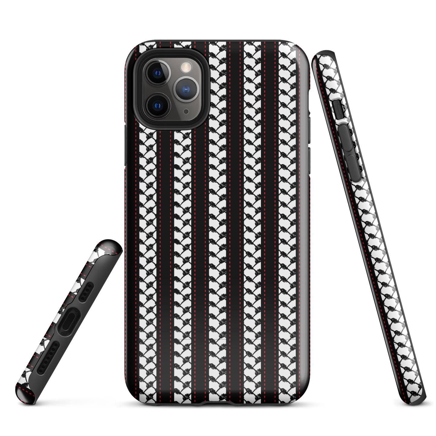 Coque et skin iPhone résistant à motif d'écharpe palestinienne