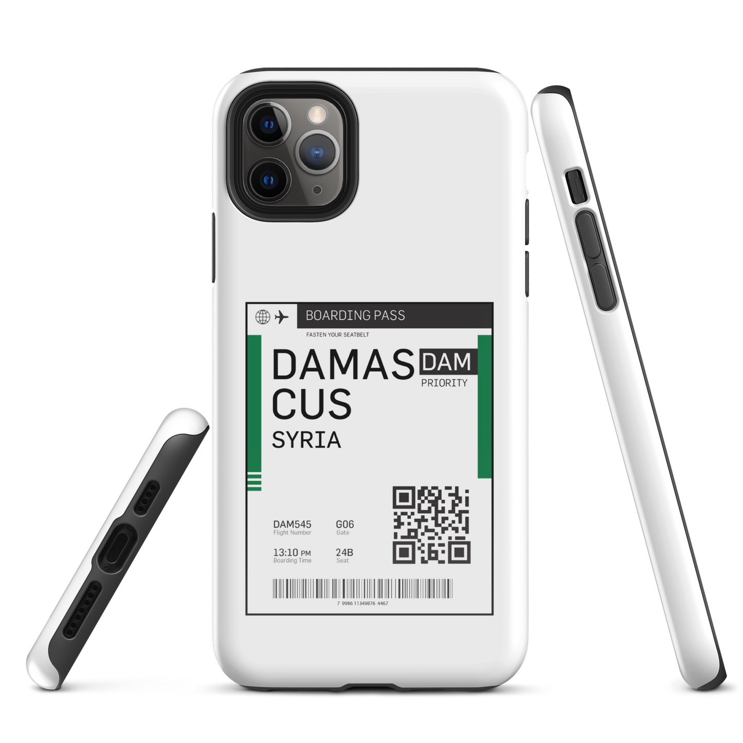 Syria Damascus Boarding Pass Tough iPhone Case