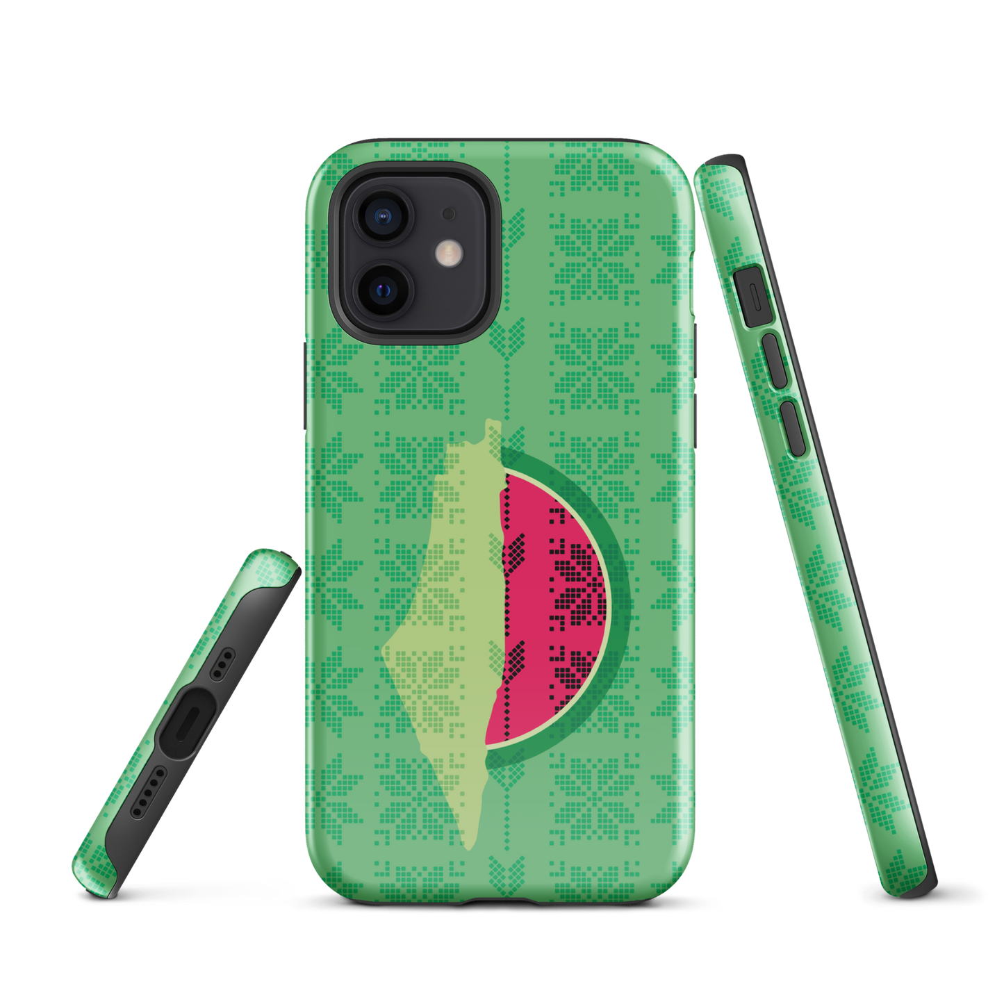 Palestine Map Watermelon Tatreez Tough iPhone Case