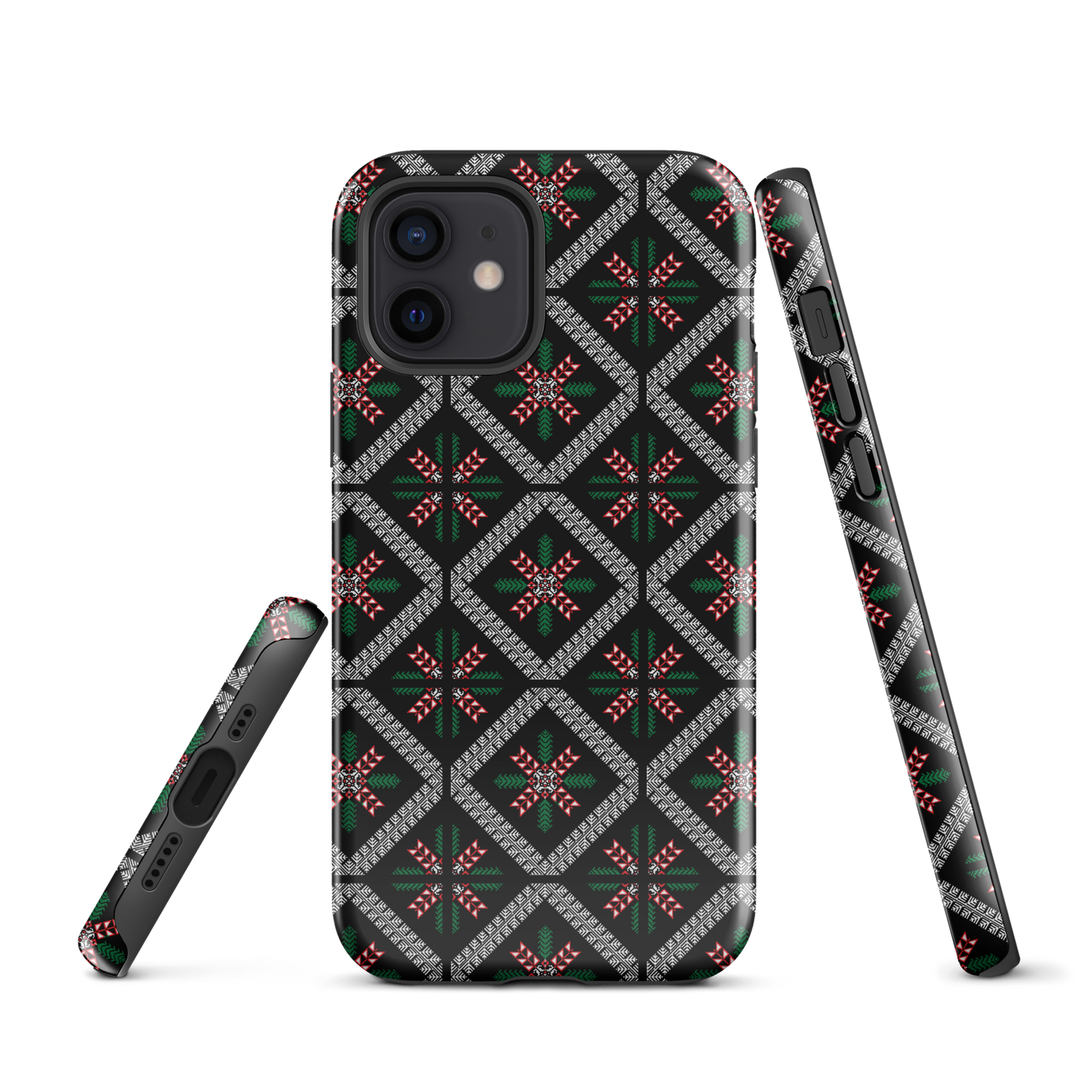 Coque et skin iPhone résistant au motif Tatriz palestinien