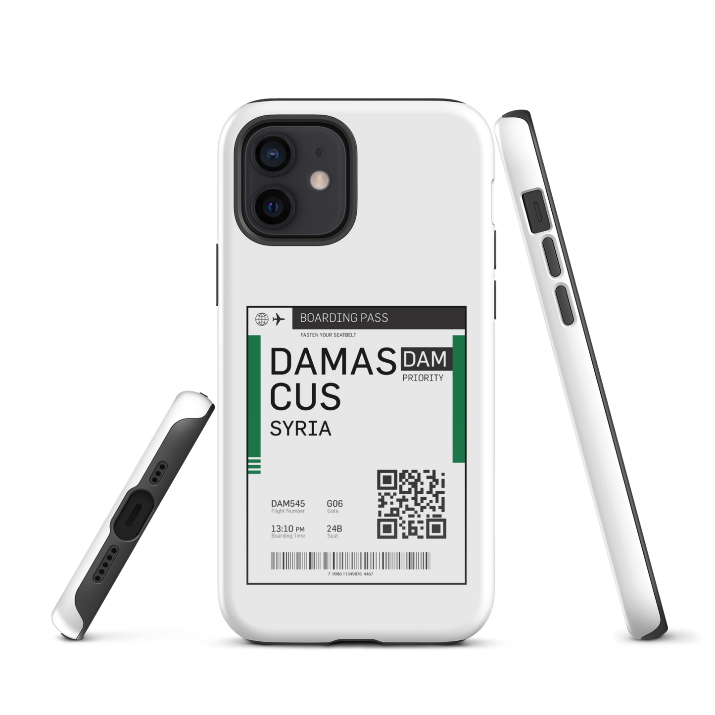 Syria Damascus Boarding Pass Tough iPhone Case