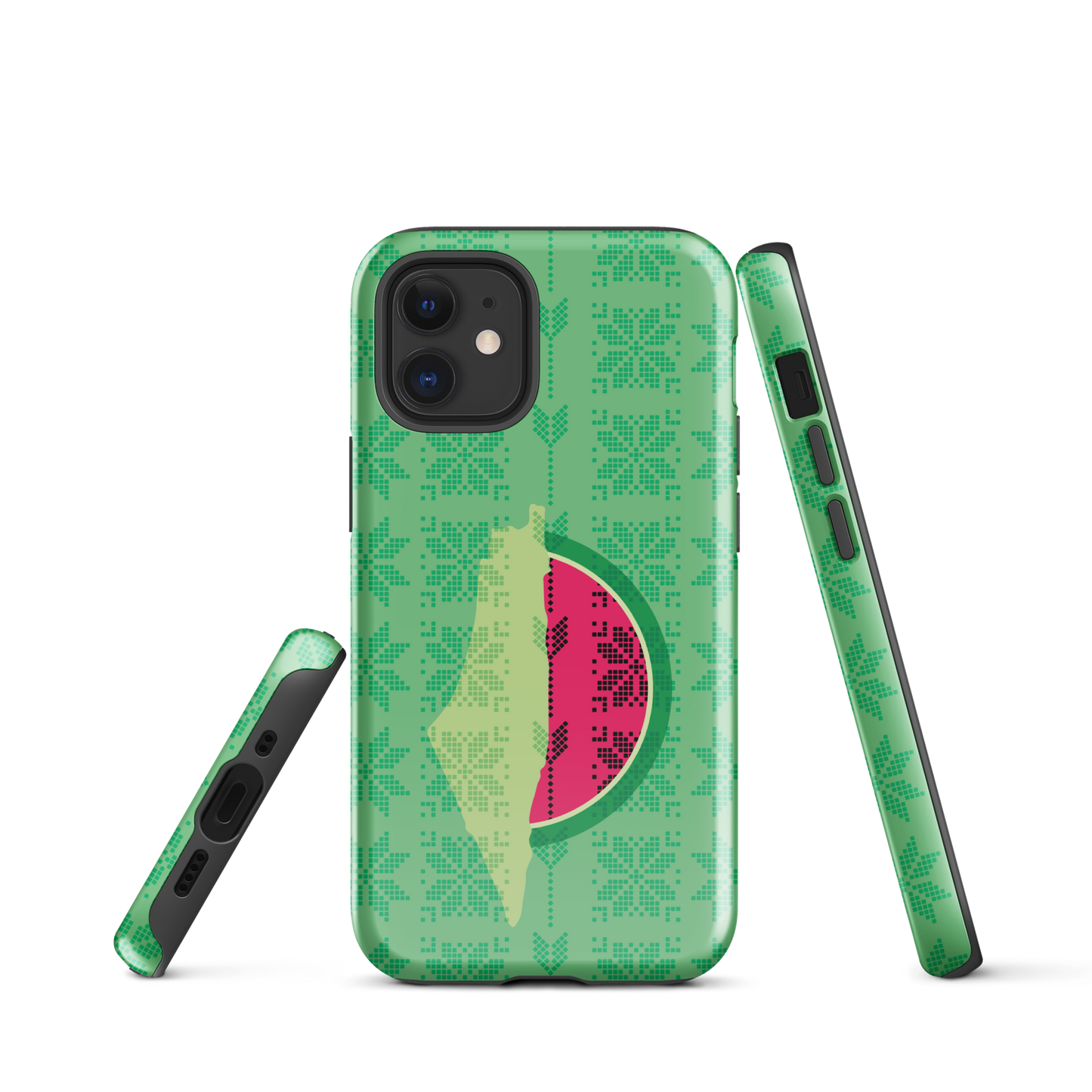 Palestine Map Watermelon Tatreez Tough iPhone Case