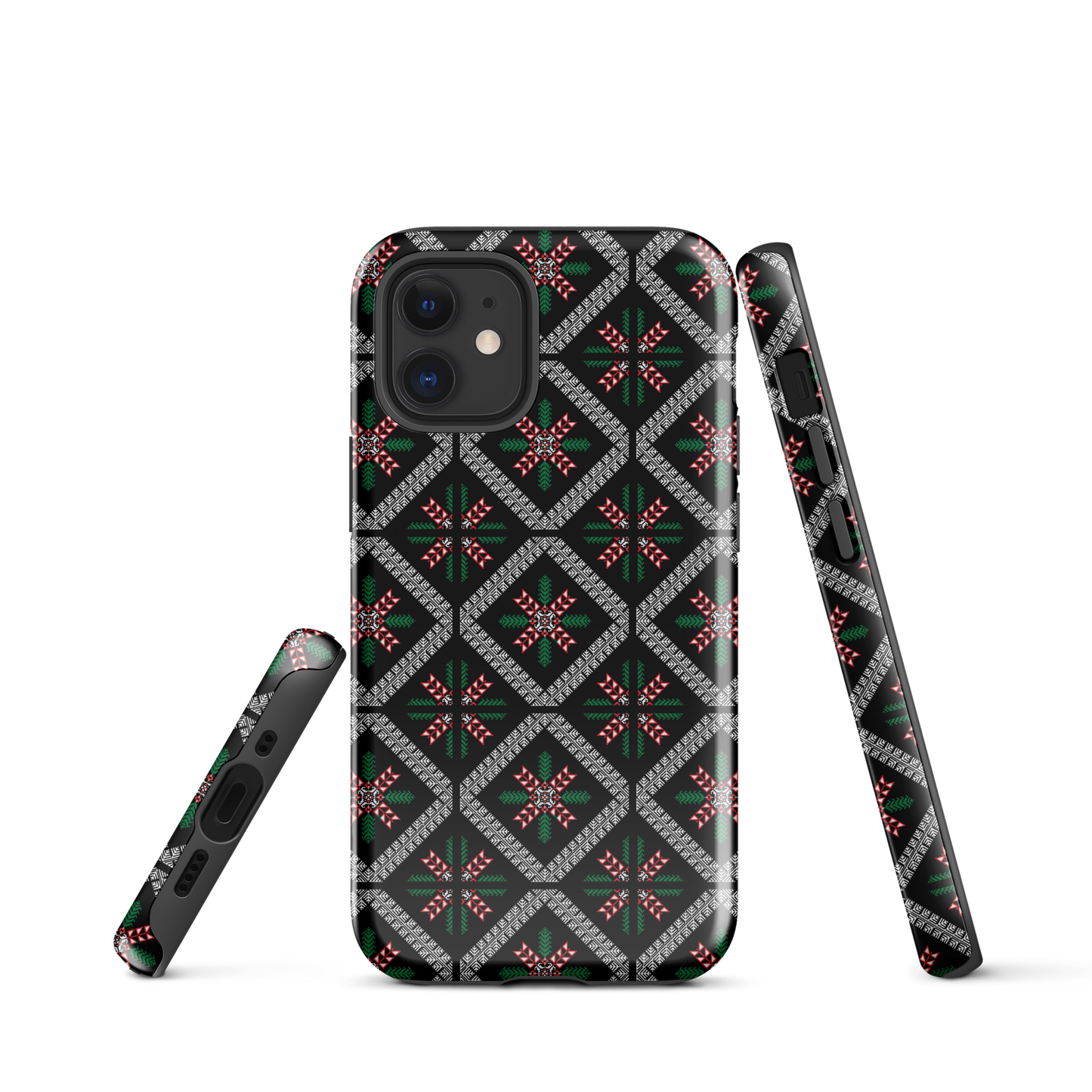 Coque et skin iPhone résistant au motif Tatriz palestinien