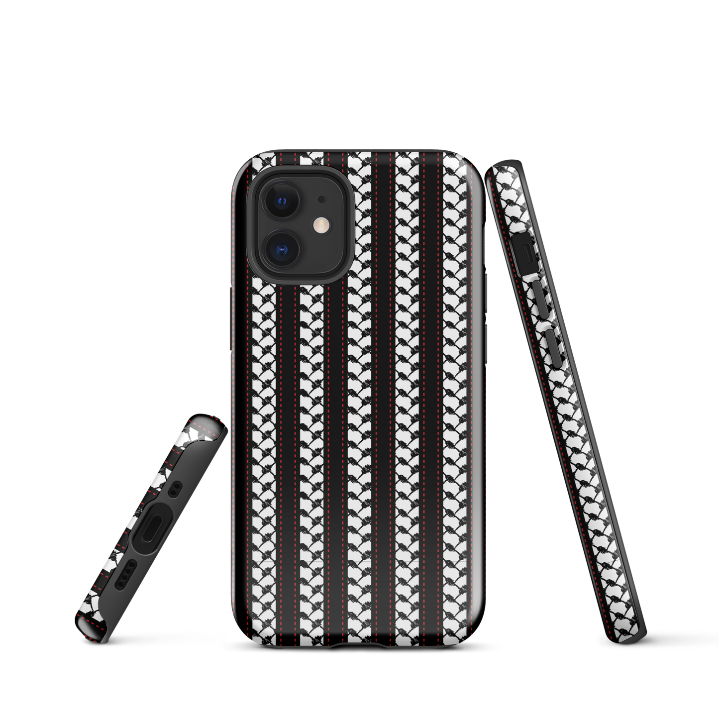 Coque et skin iPhone résistant à motif d'écharpe palestinienne