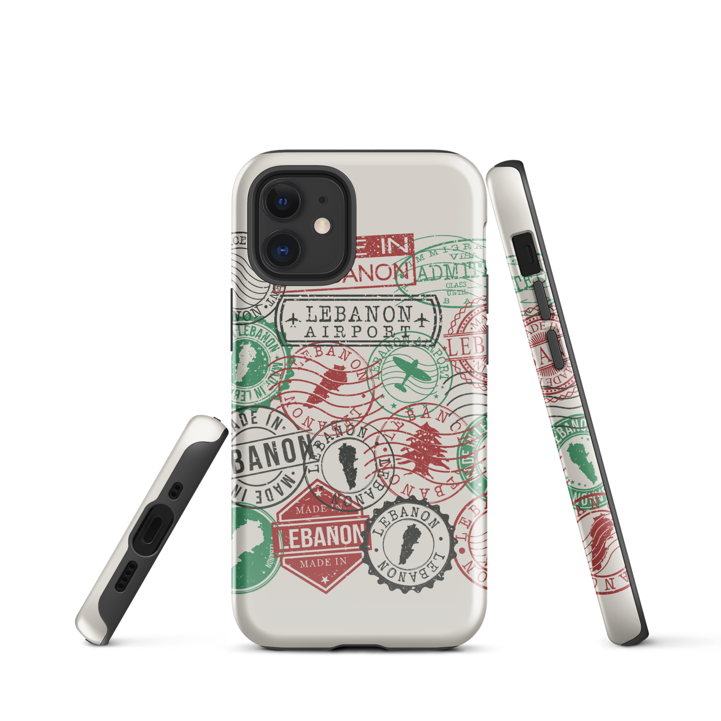 Lebanon Travel Stamps Tough iPhone Case