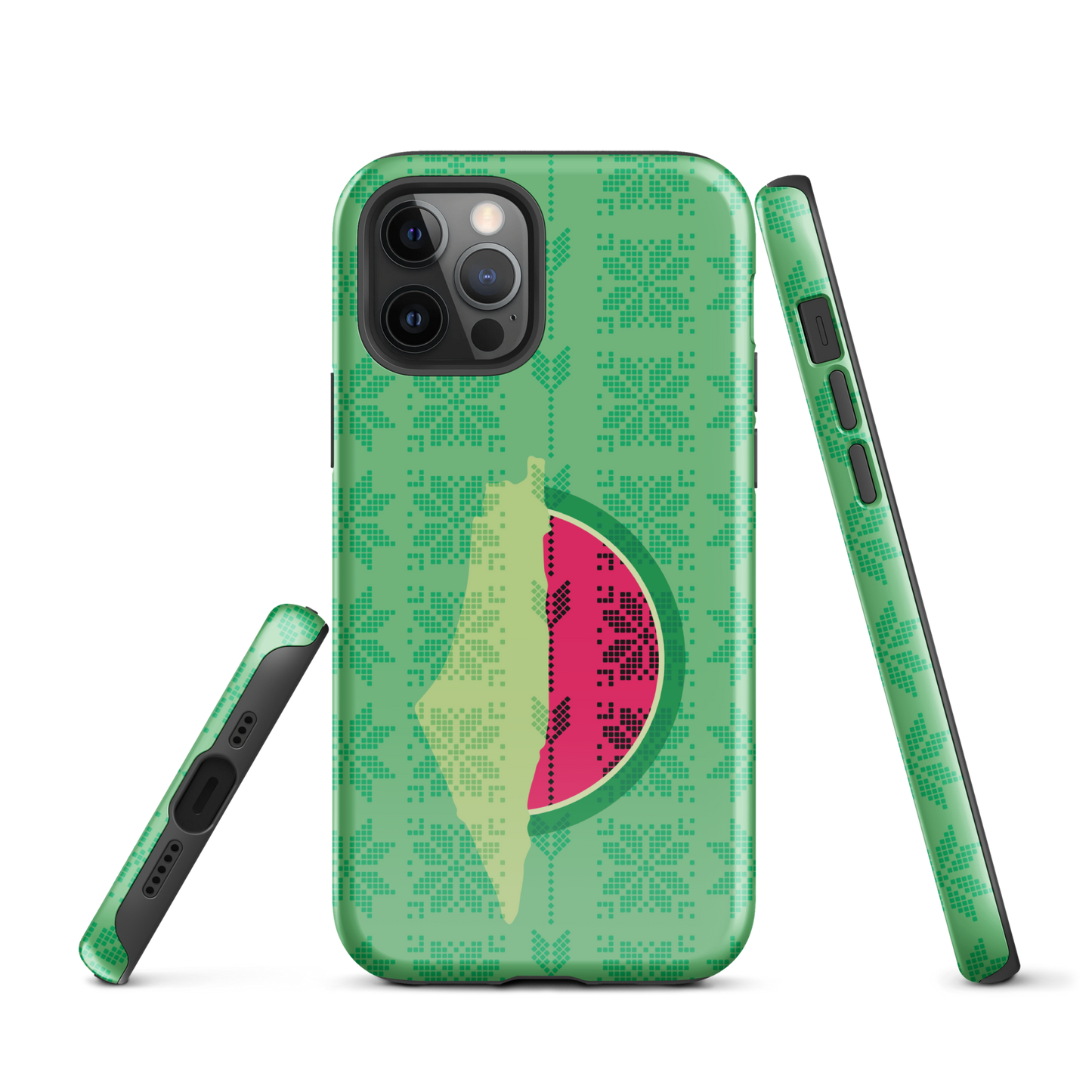 Palestine Map Watermelon Tatreez Tough iPhone Case